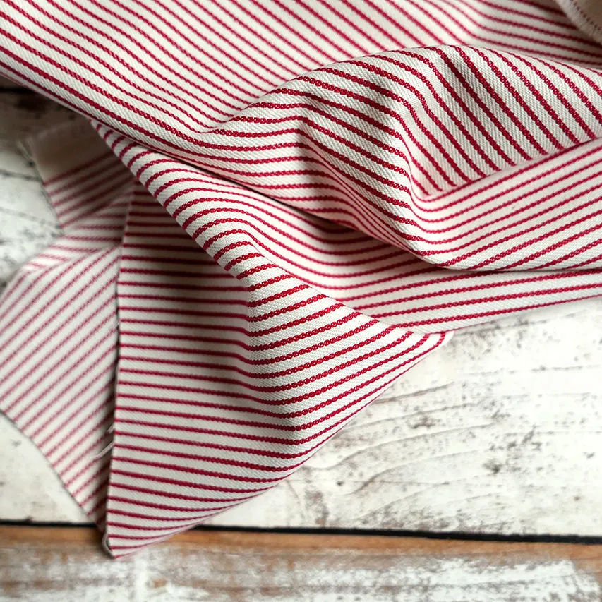 9.5oz Rain Stripe Denim Cream/Red