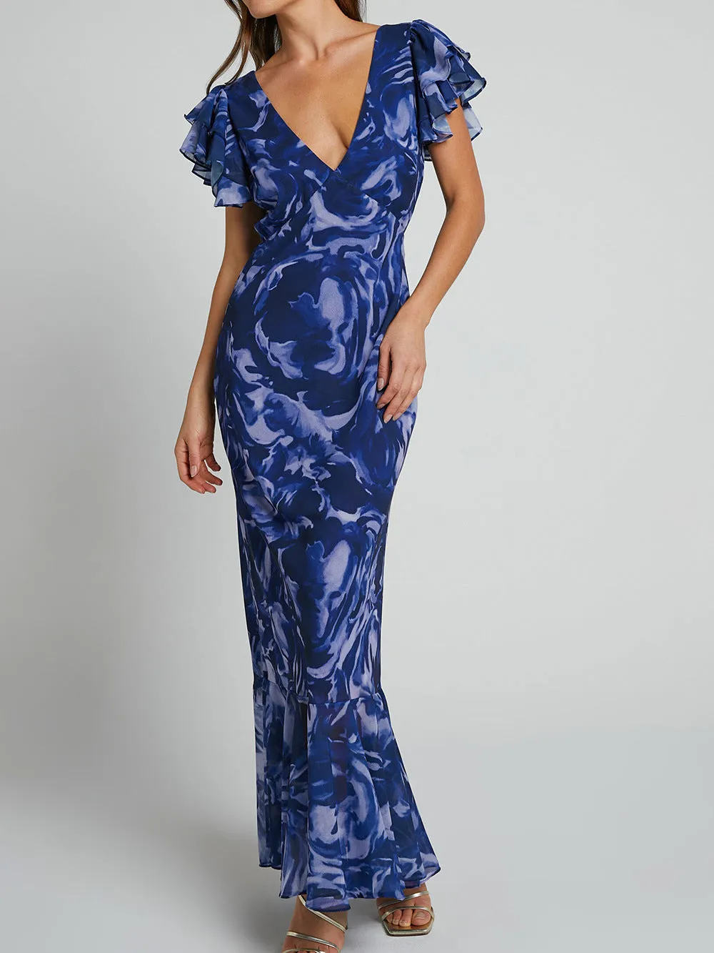 Abby || V-neck Bell Sleeve Dress