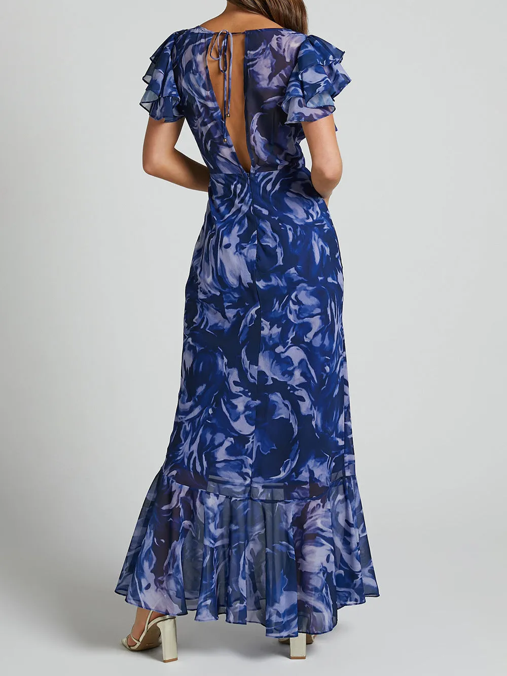 Abby || V-neck Bell Sleeve Dress