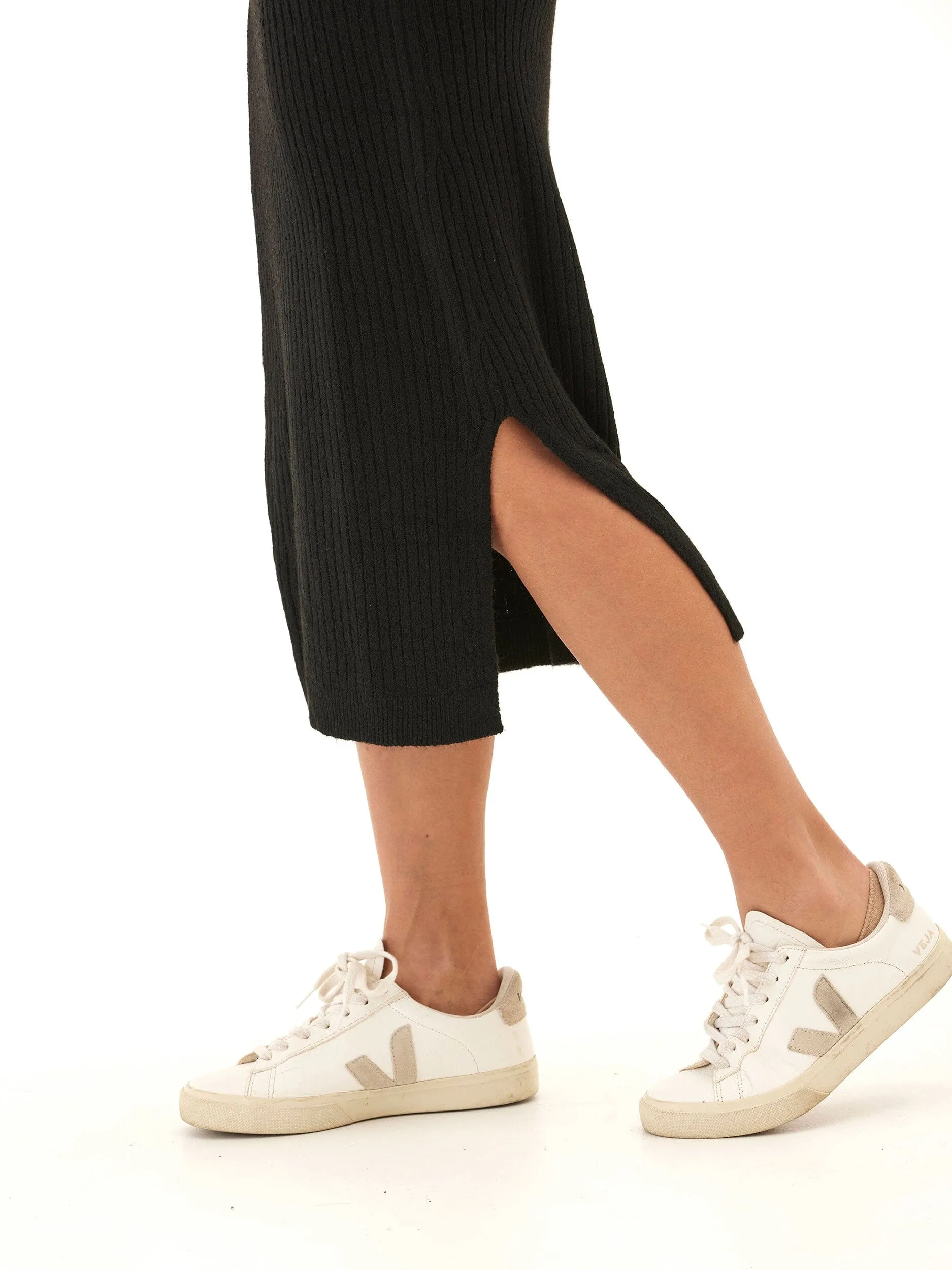 Adella Cozy Rib Sweater Midi Skirt