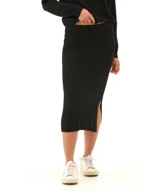Adella Cozy Rib Sweater Midi Skirt