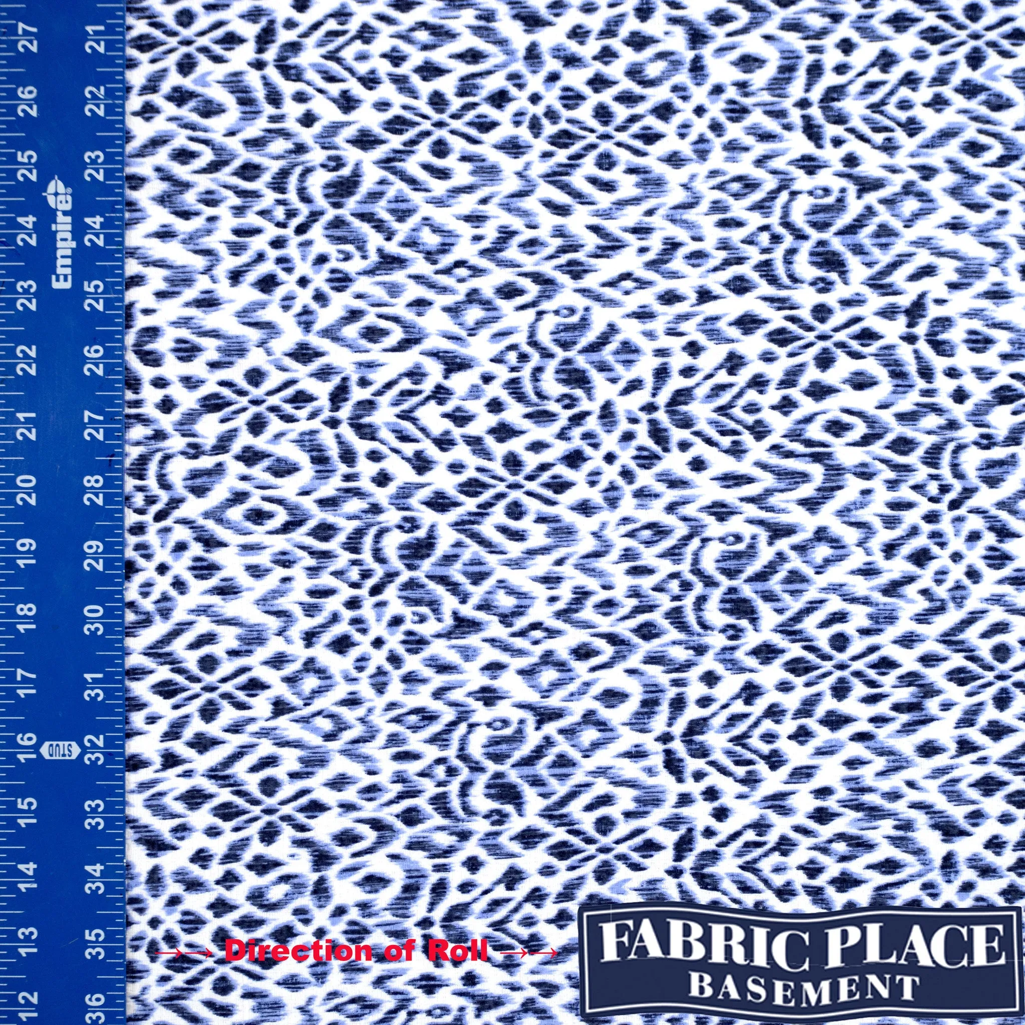 Boucle Knit Print - Blue
