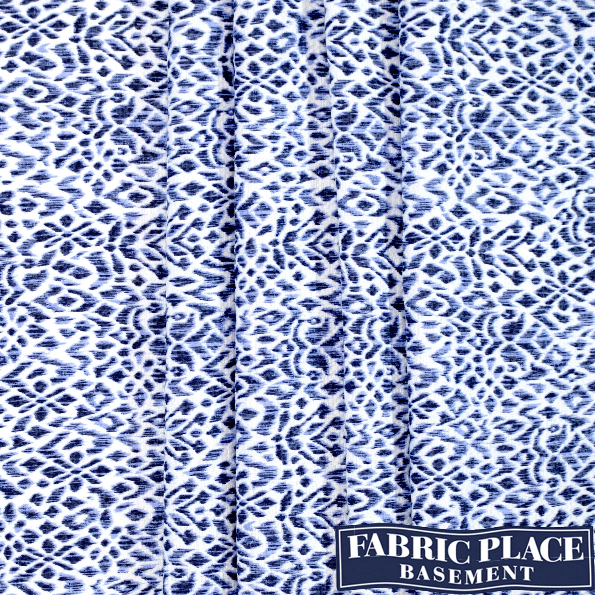 Boucle Knit Print - Blue