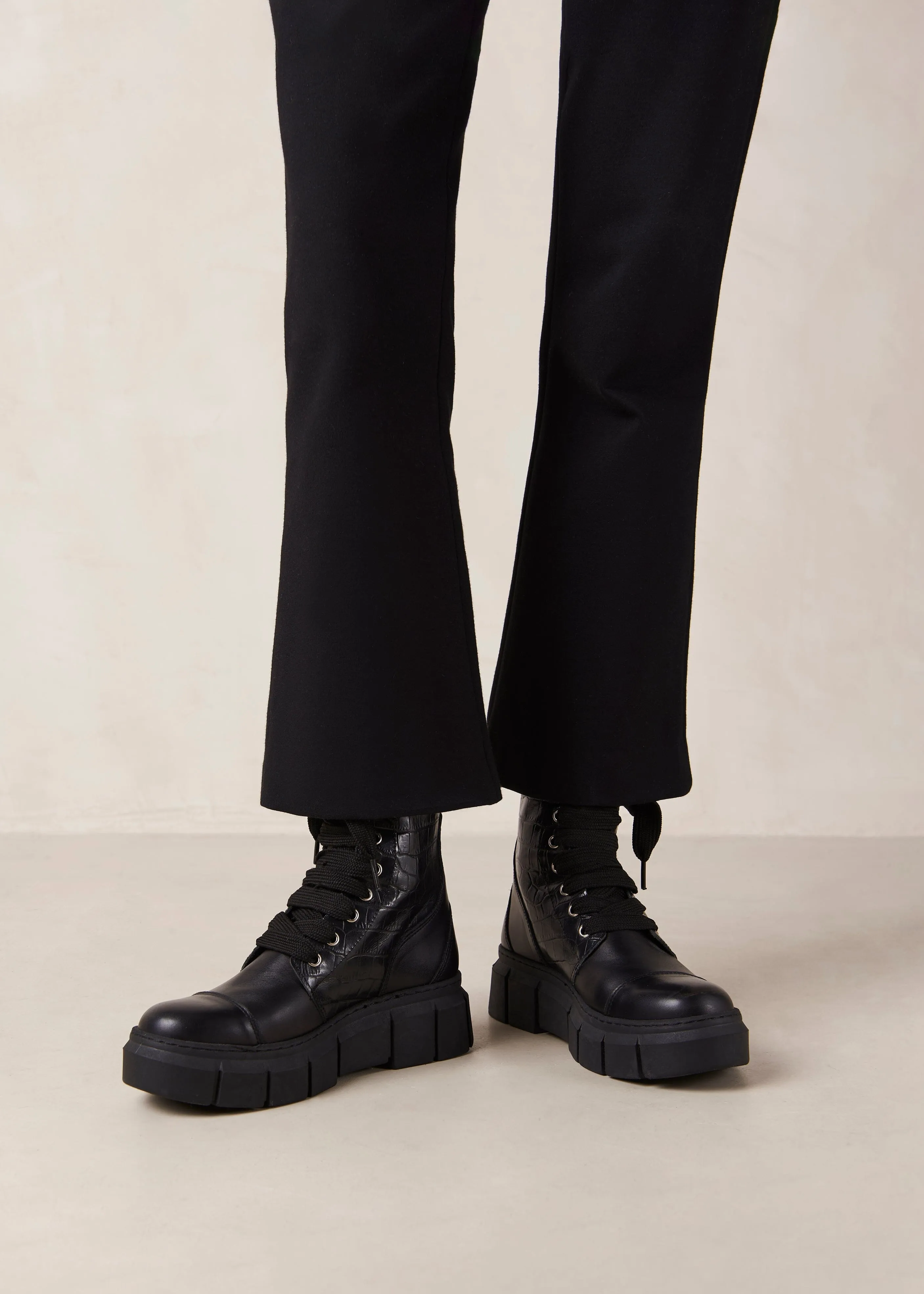 CAN CAN BOOT - BLACK CROC