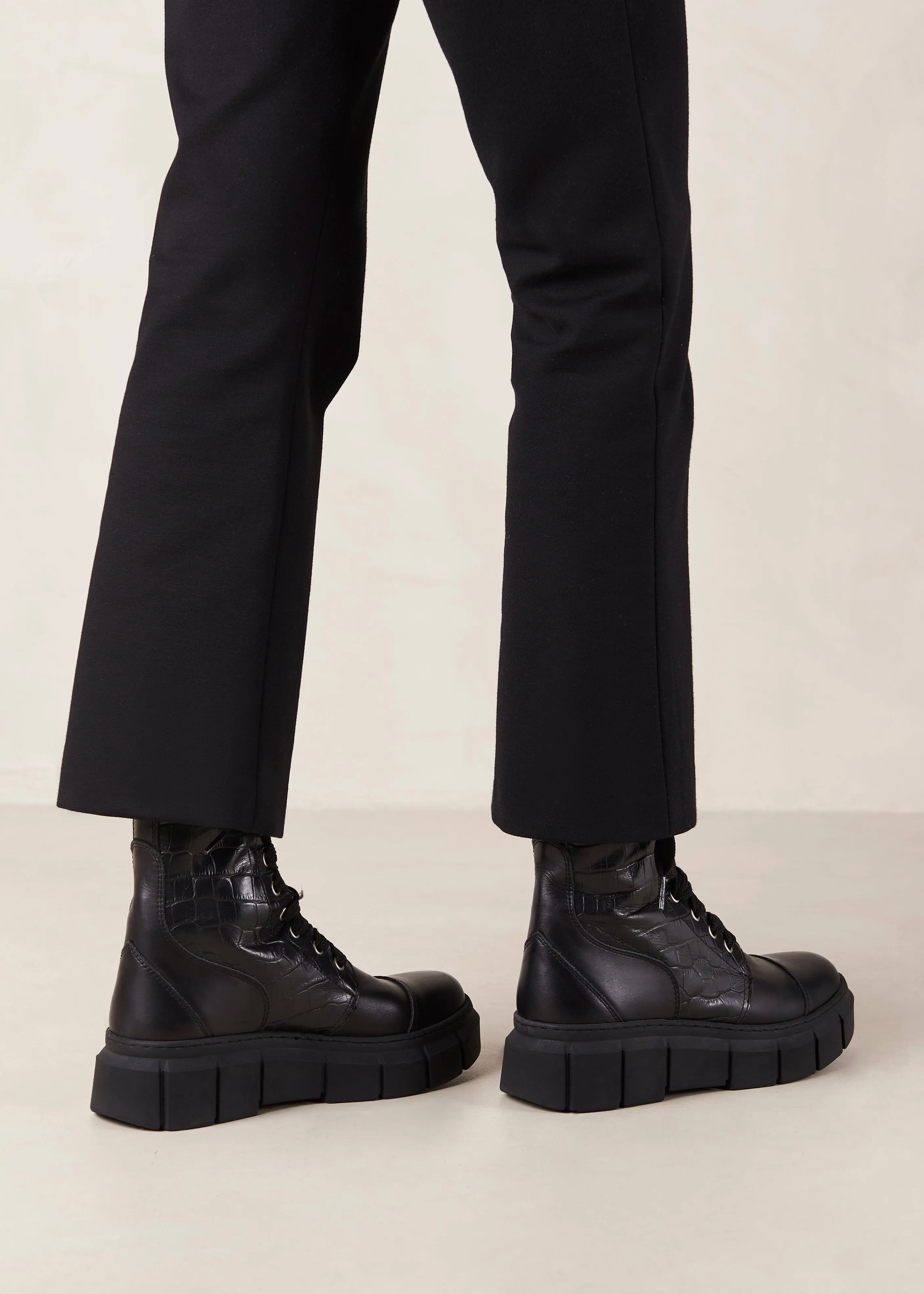 CAN CAN BOOT - BLACK CROC