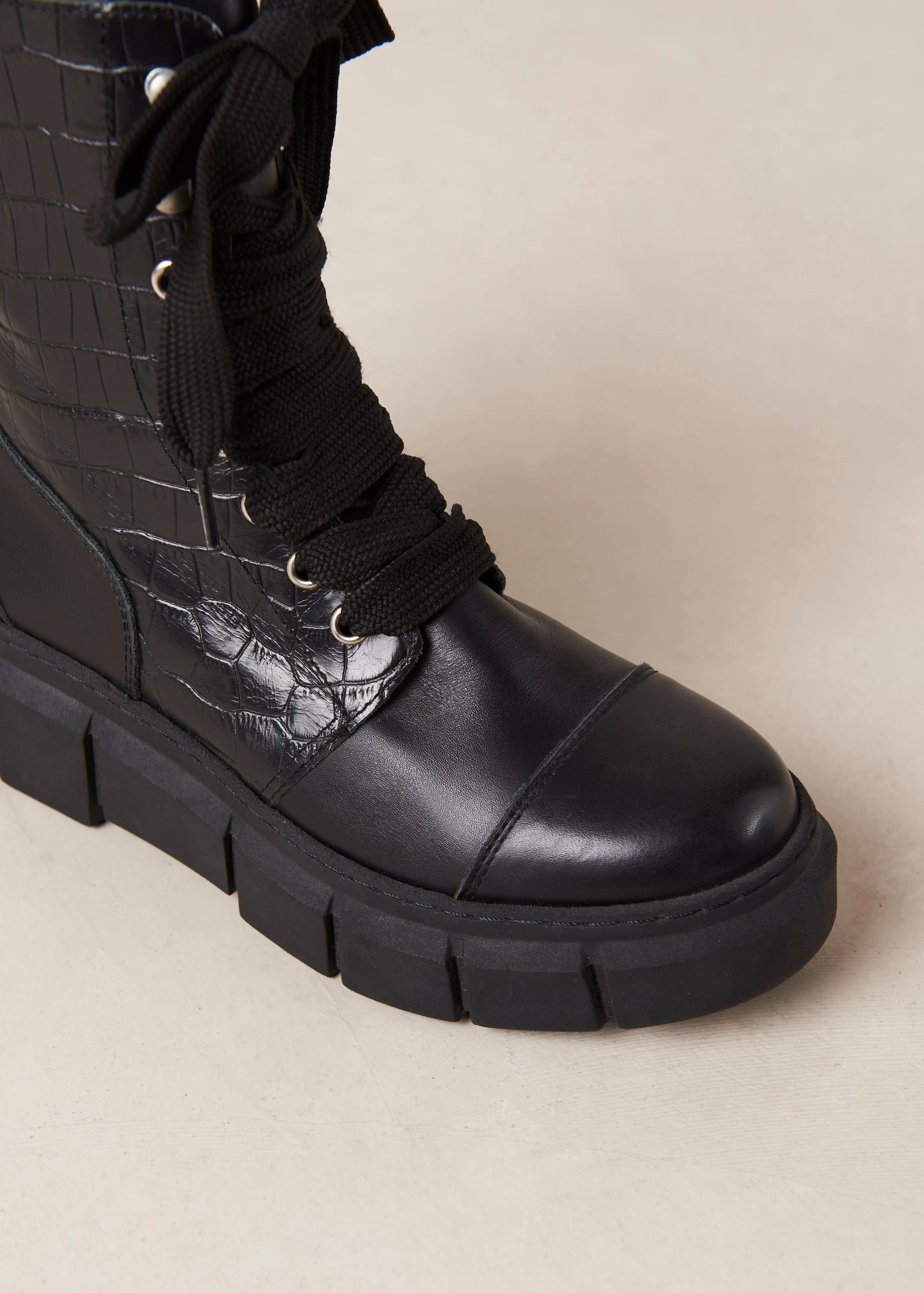CAN CAN BOOT - BLACK CROC