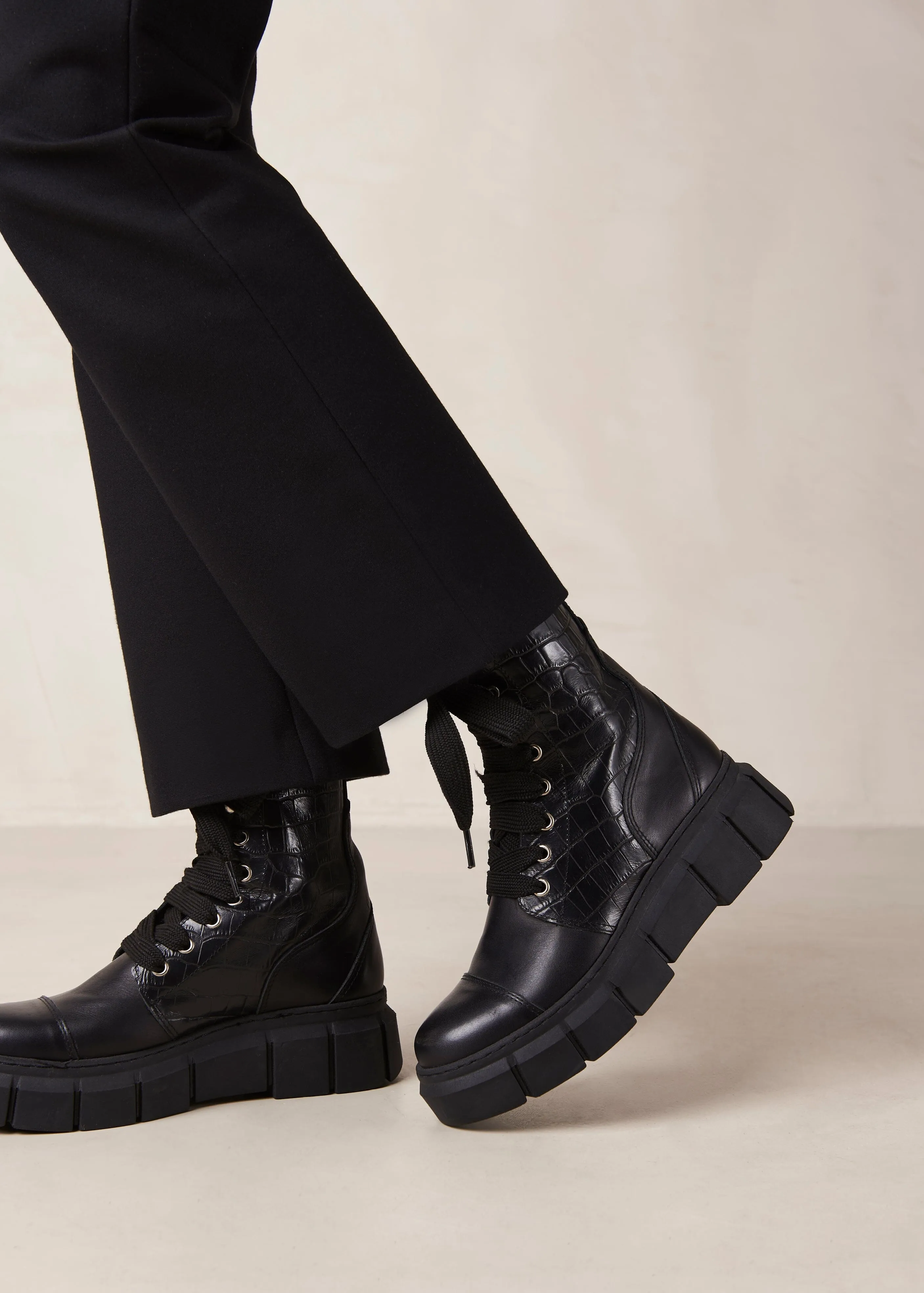 CAN CAN BOOT - BLACK CROC