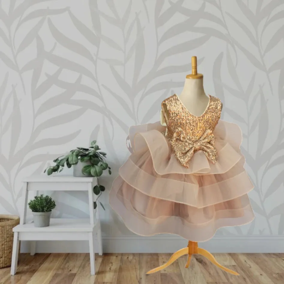 Charlotte Ivory And Gold Sequin Puffy Tutu