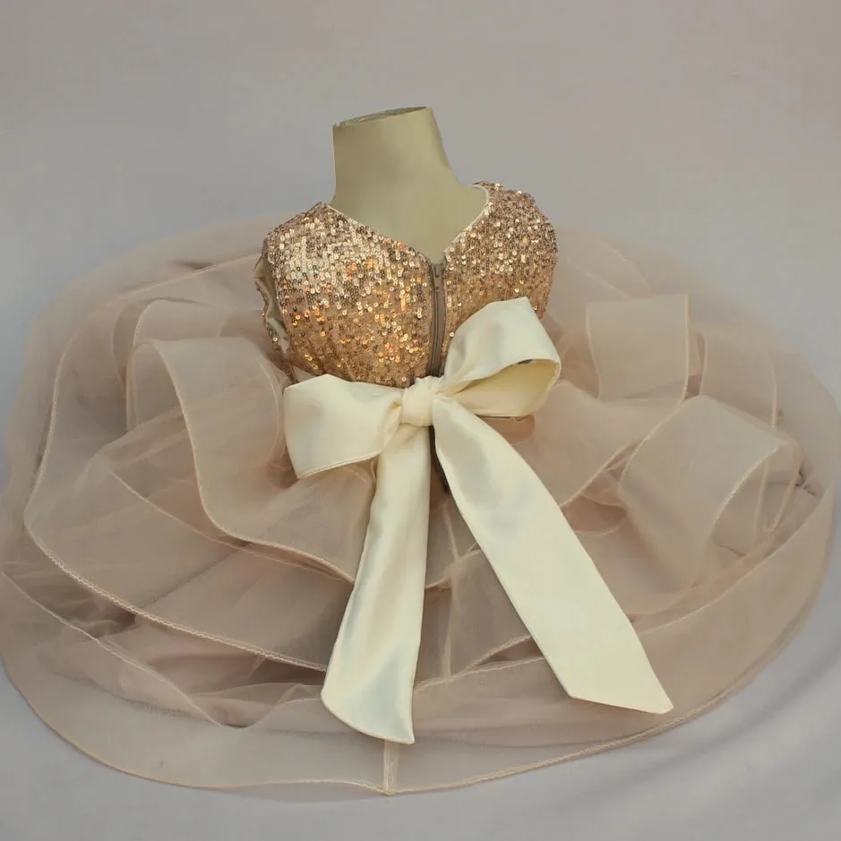 Charlotte Ivory And Gold Sequin Puffy Tutu