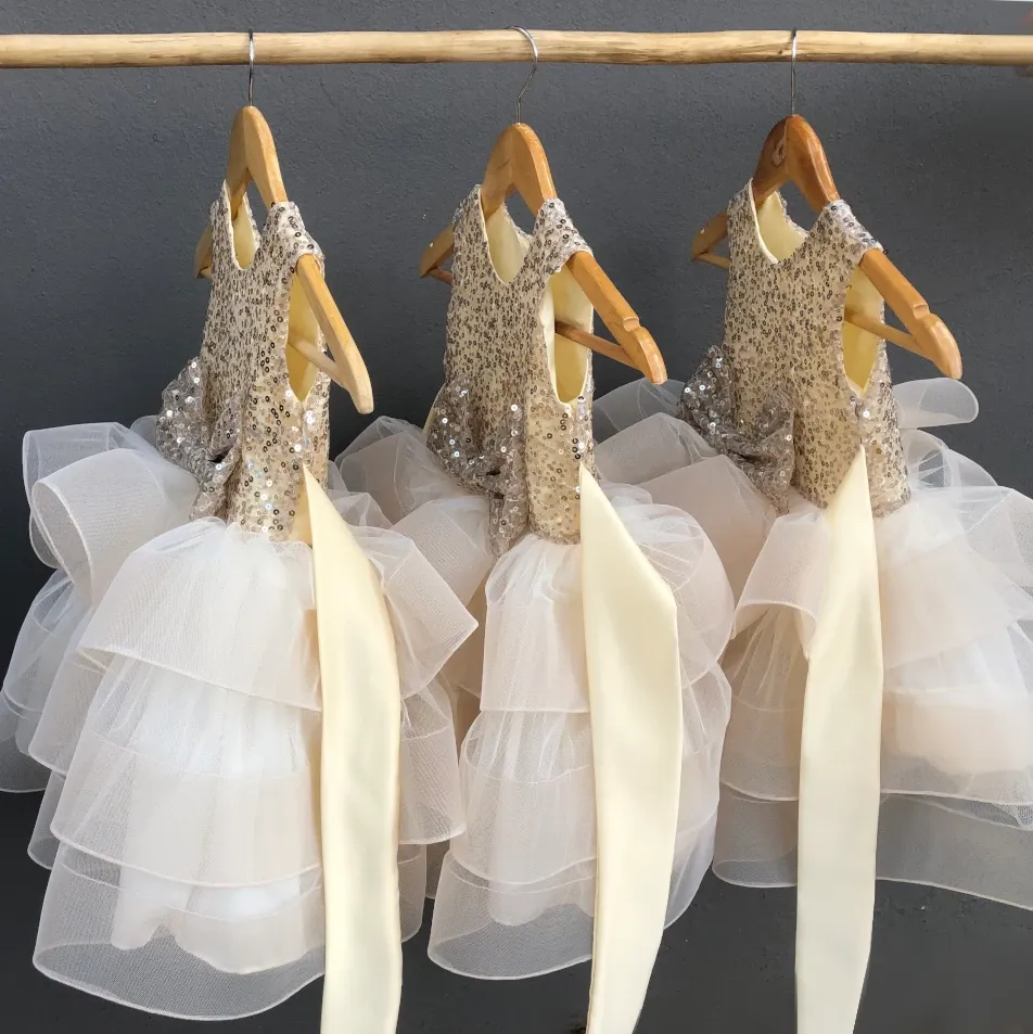 Charlotte Ivory And Gold Sequin Puffy Tutu