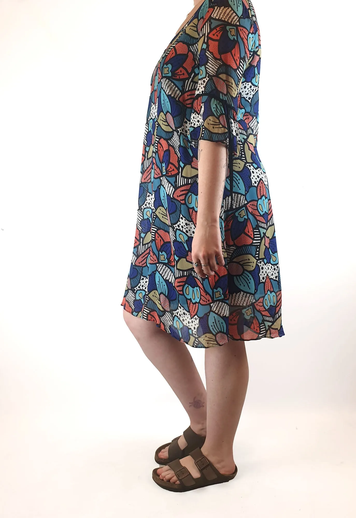 Colourful half sleeve dress best fits 12