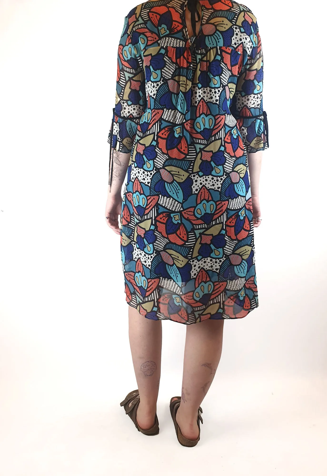 Colourful half sleeve dress best fits 12