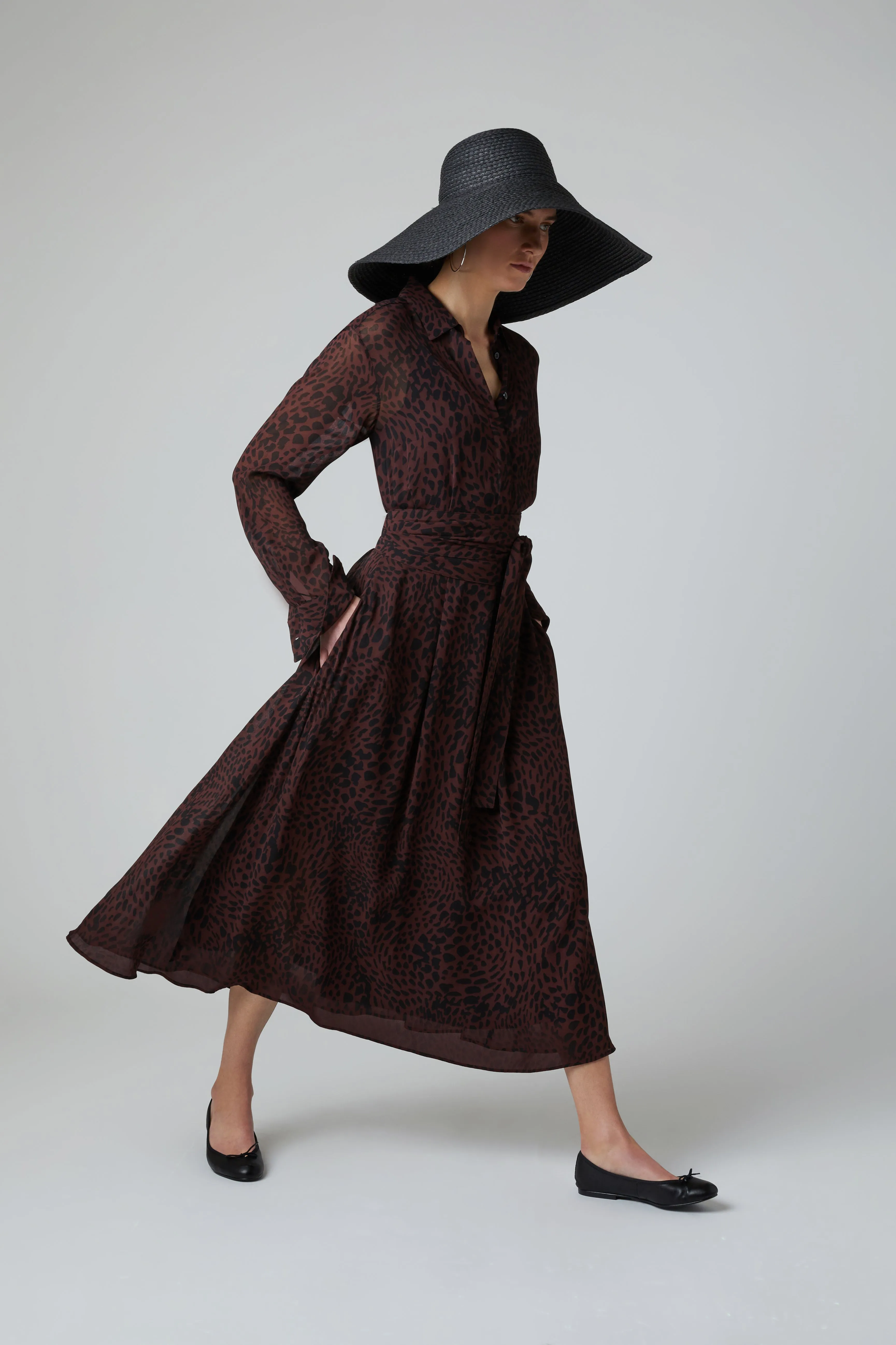 Eden Printed Shirt Georgette Dress
