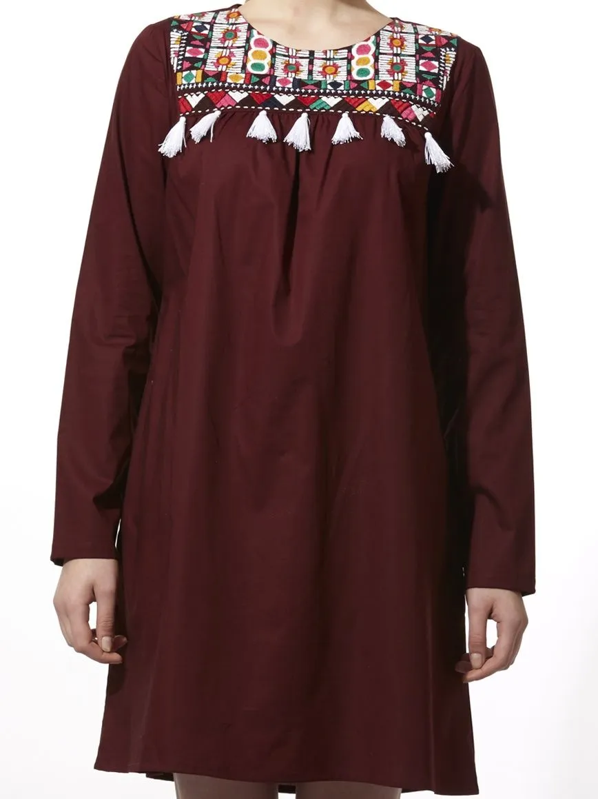 Embroidered Yoke Tunic