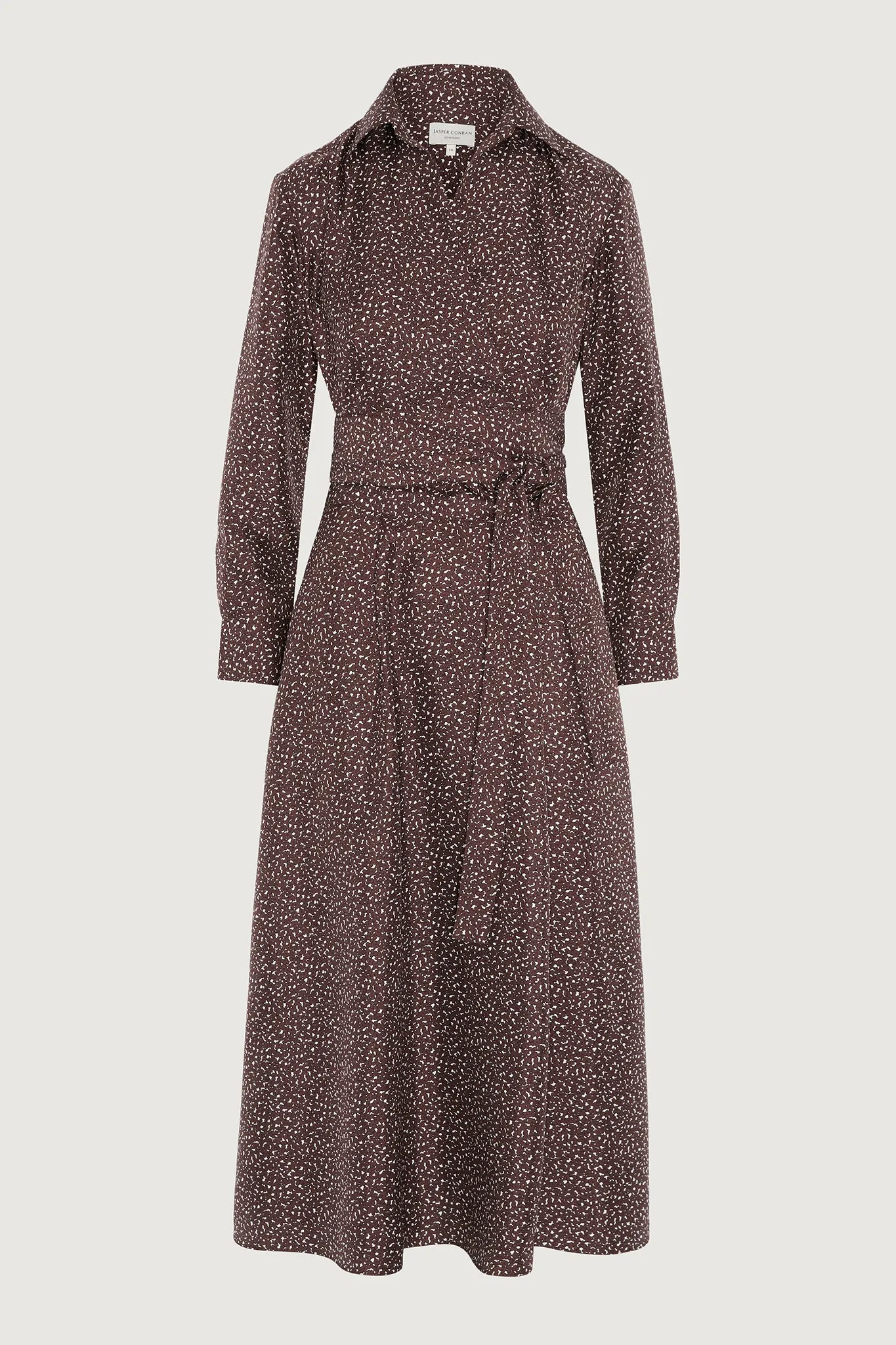 Emma Full Skirt Printed Silk Wrap Dress
