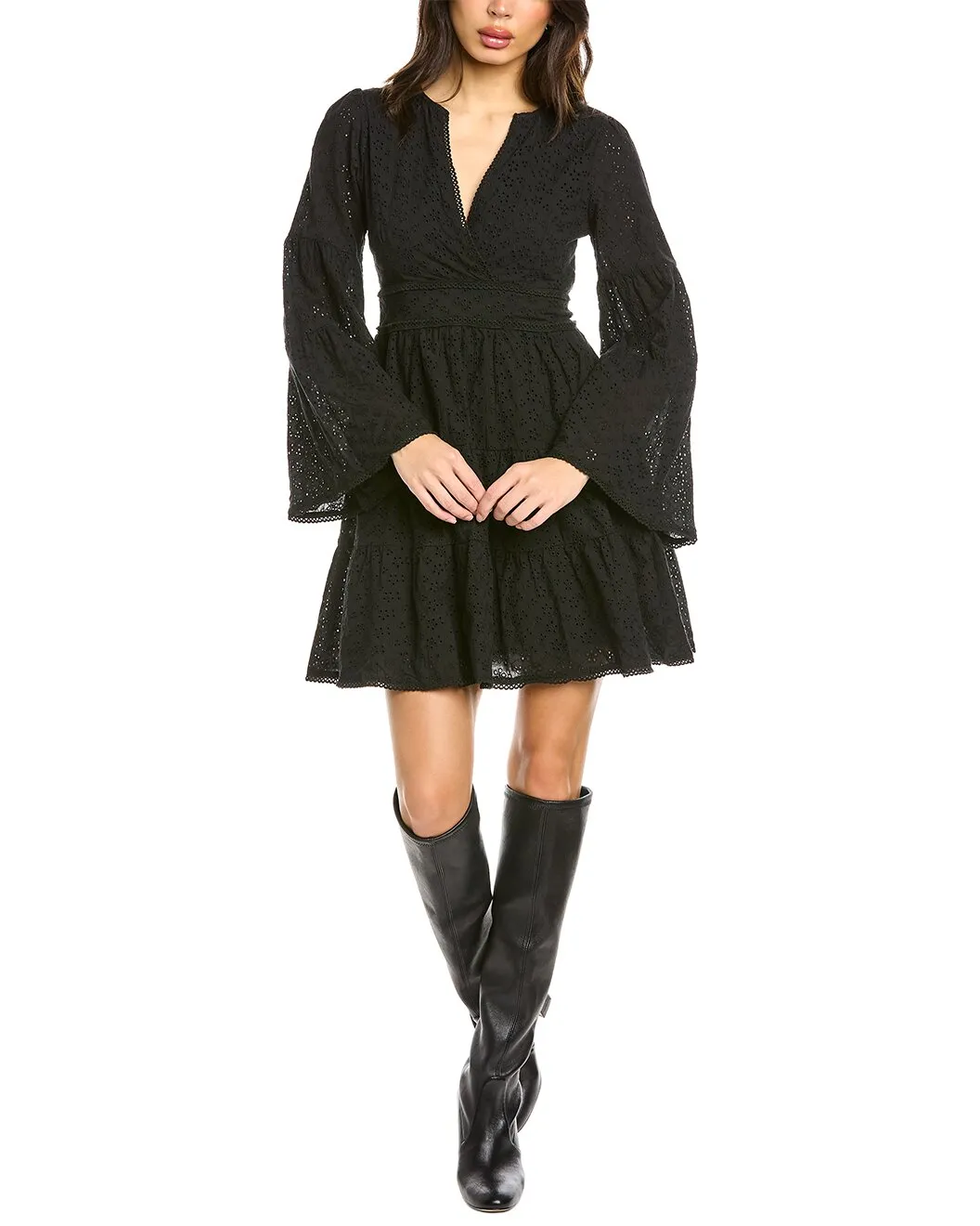 Eyelet Boho Mini Dress