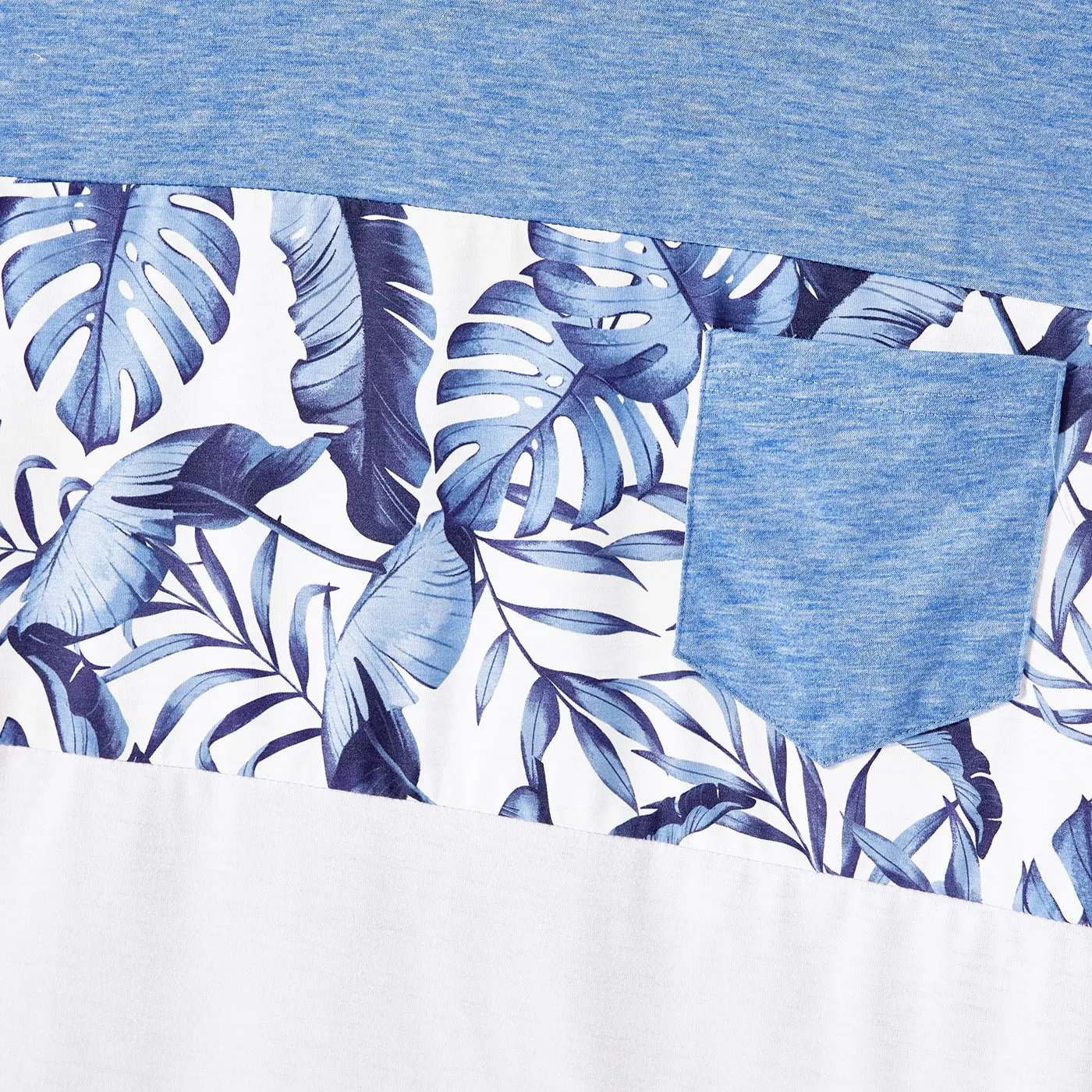Family Matching Allover Leaf Print Naia? Cami Dresses and Short-sleeve Colorblock T-shirts Sets
