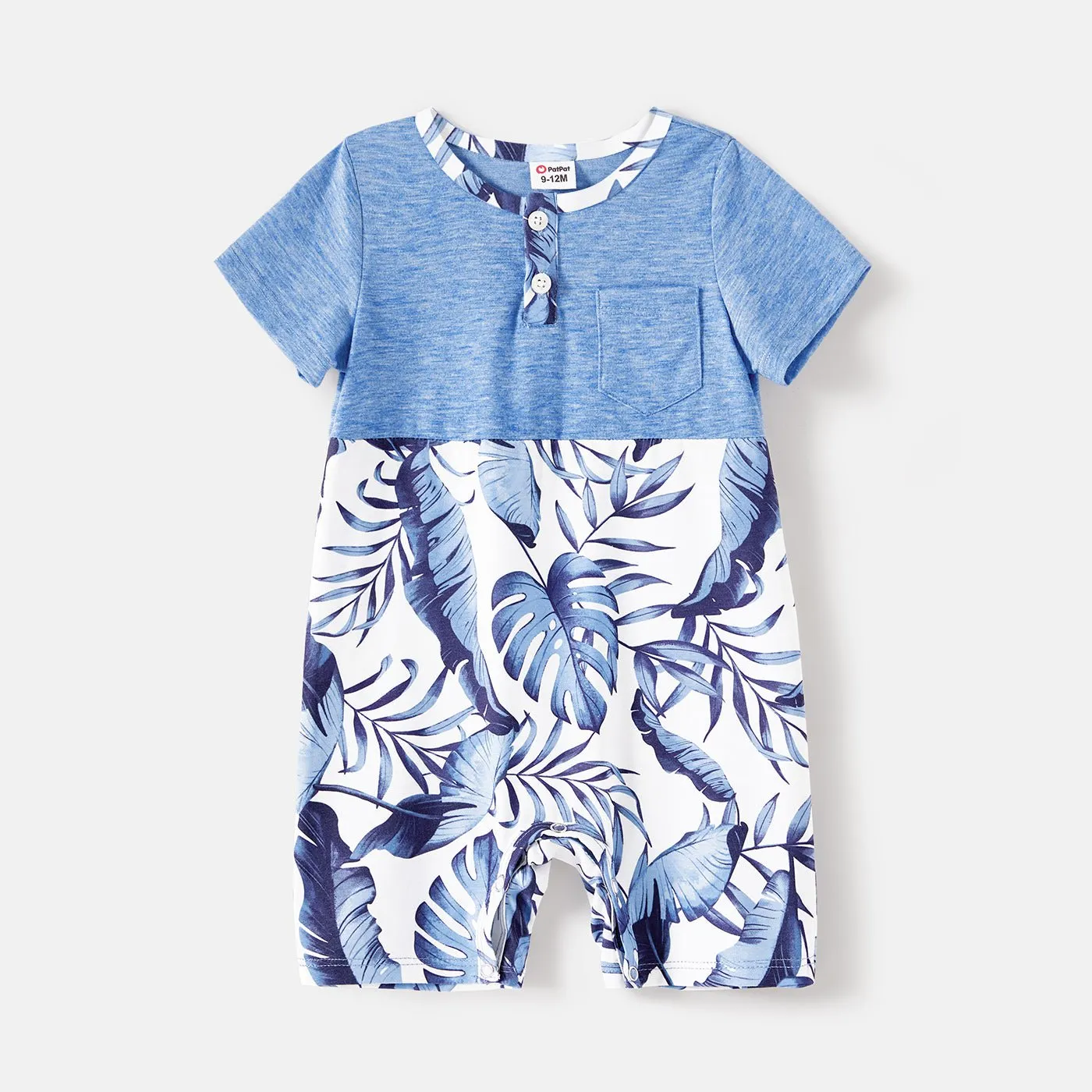 Family Matching Allover Leaf Print Naia? Cami Dresses and Short-sleeve Colorblock T-shirts Sets
