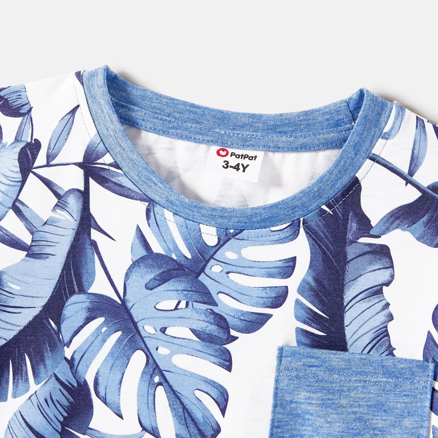 Family Matching Allover Leaf Print Naia? Cami Dresses and Short-sleeve Colorblock T-shirts Sets