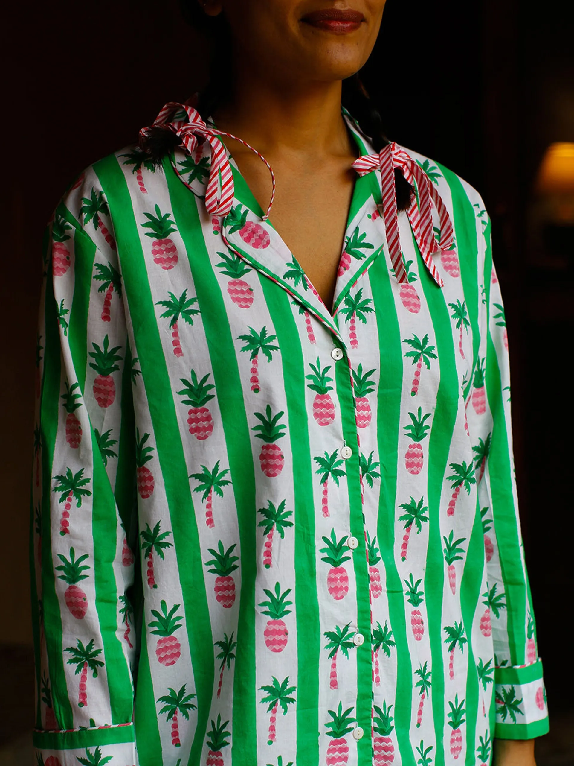 Festive pineapple pyjama set