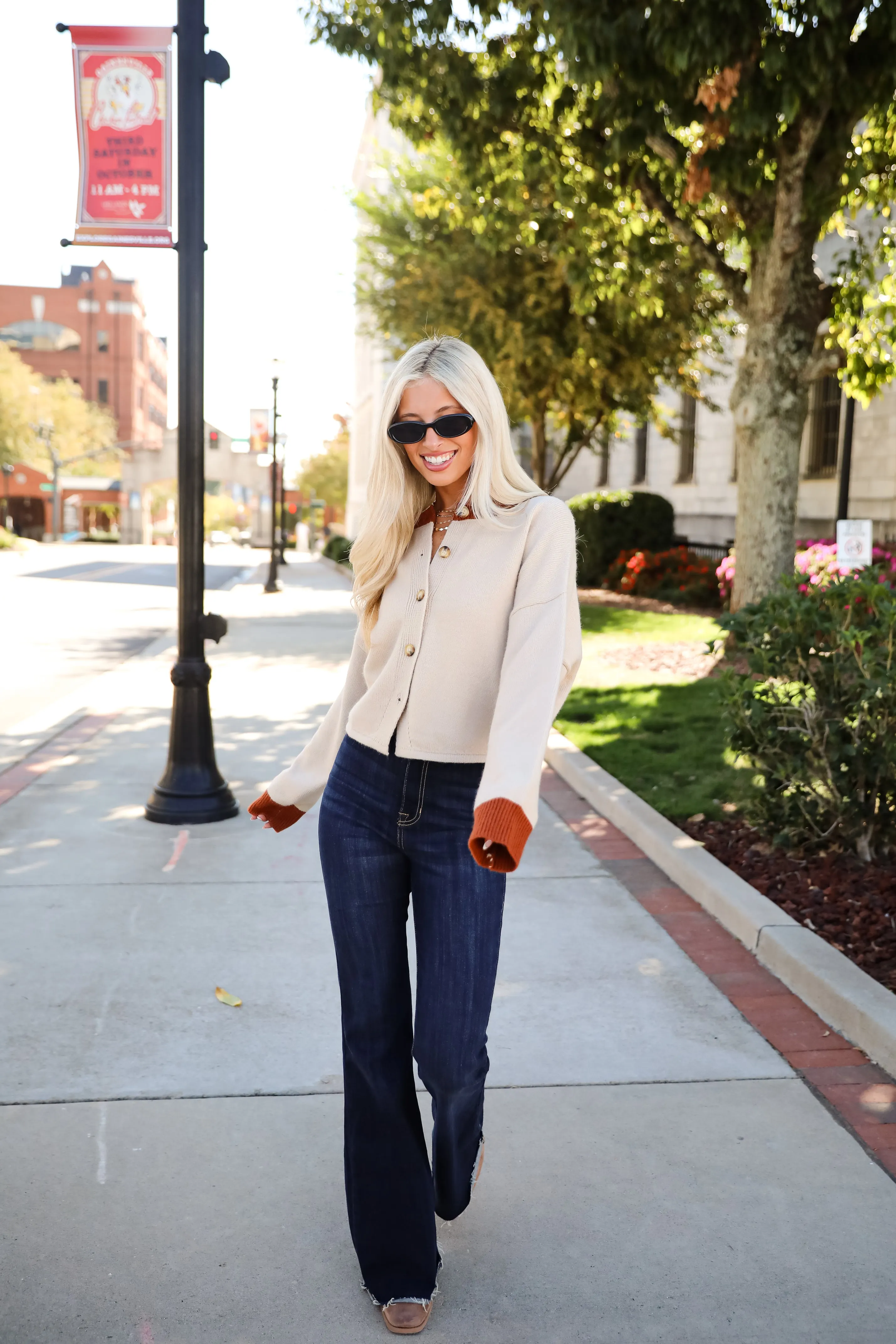 FINAL SALE - Cozy Energy Beige Sweater Cardigan
