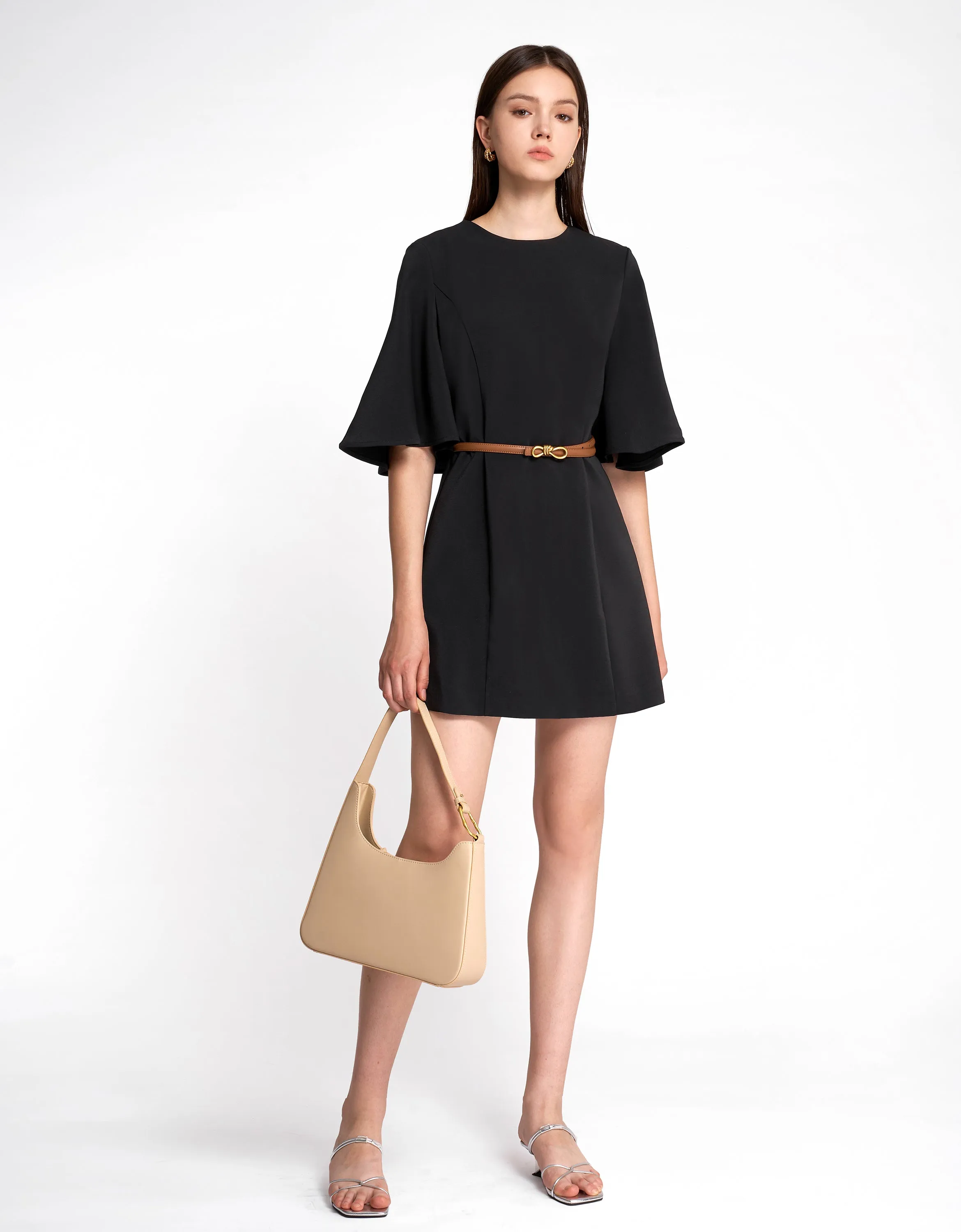 Flared Sleeve Dress