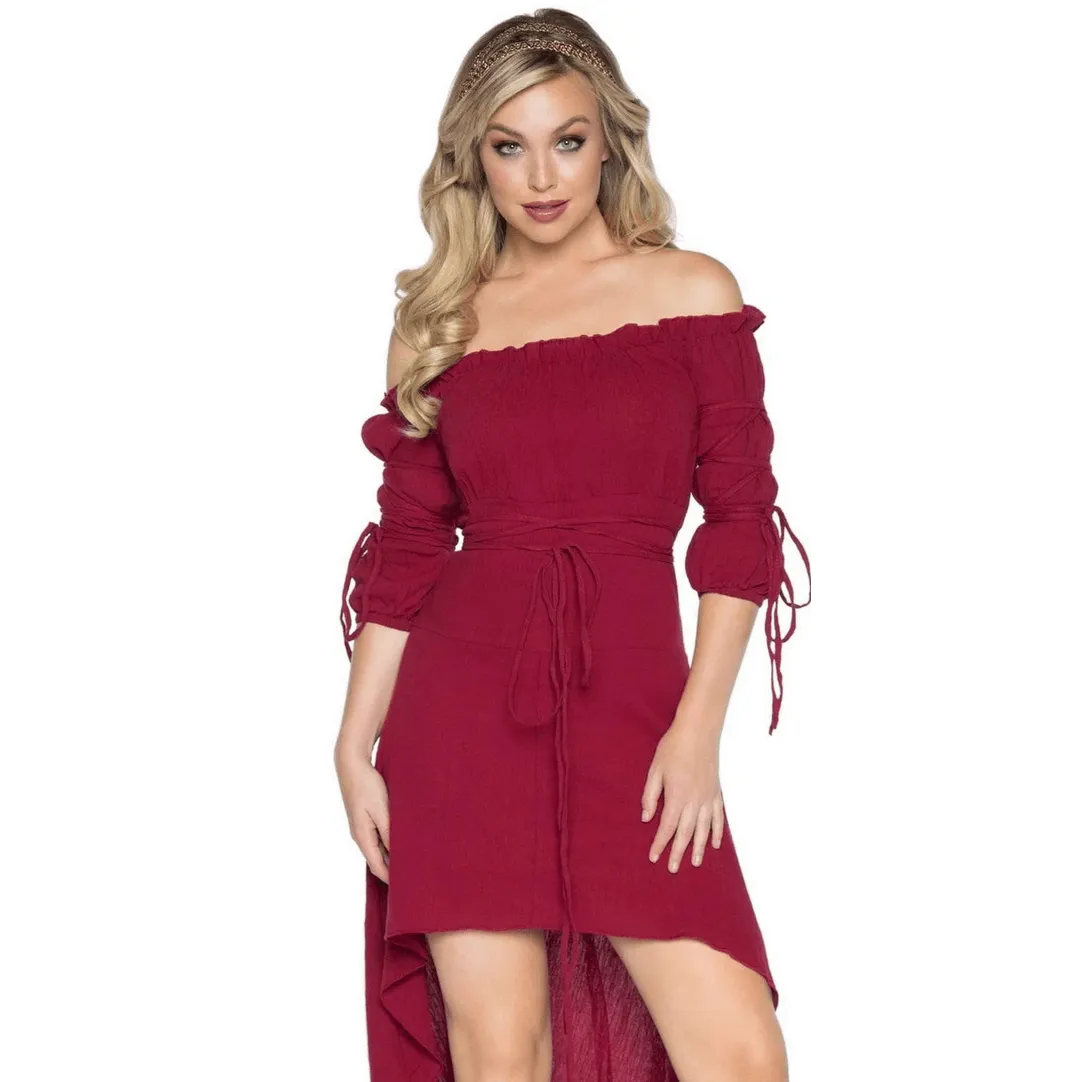 Flirty Off Shoulder Peasant Dress Adult Costume