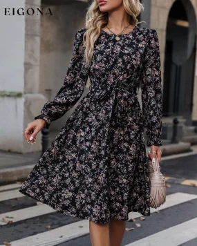 Floral print elegant dress
