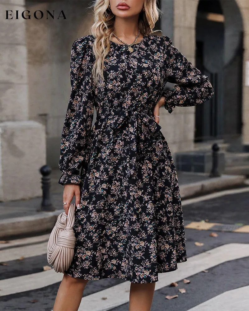 Floral print elegant dress