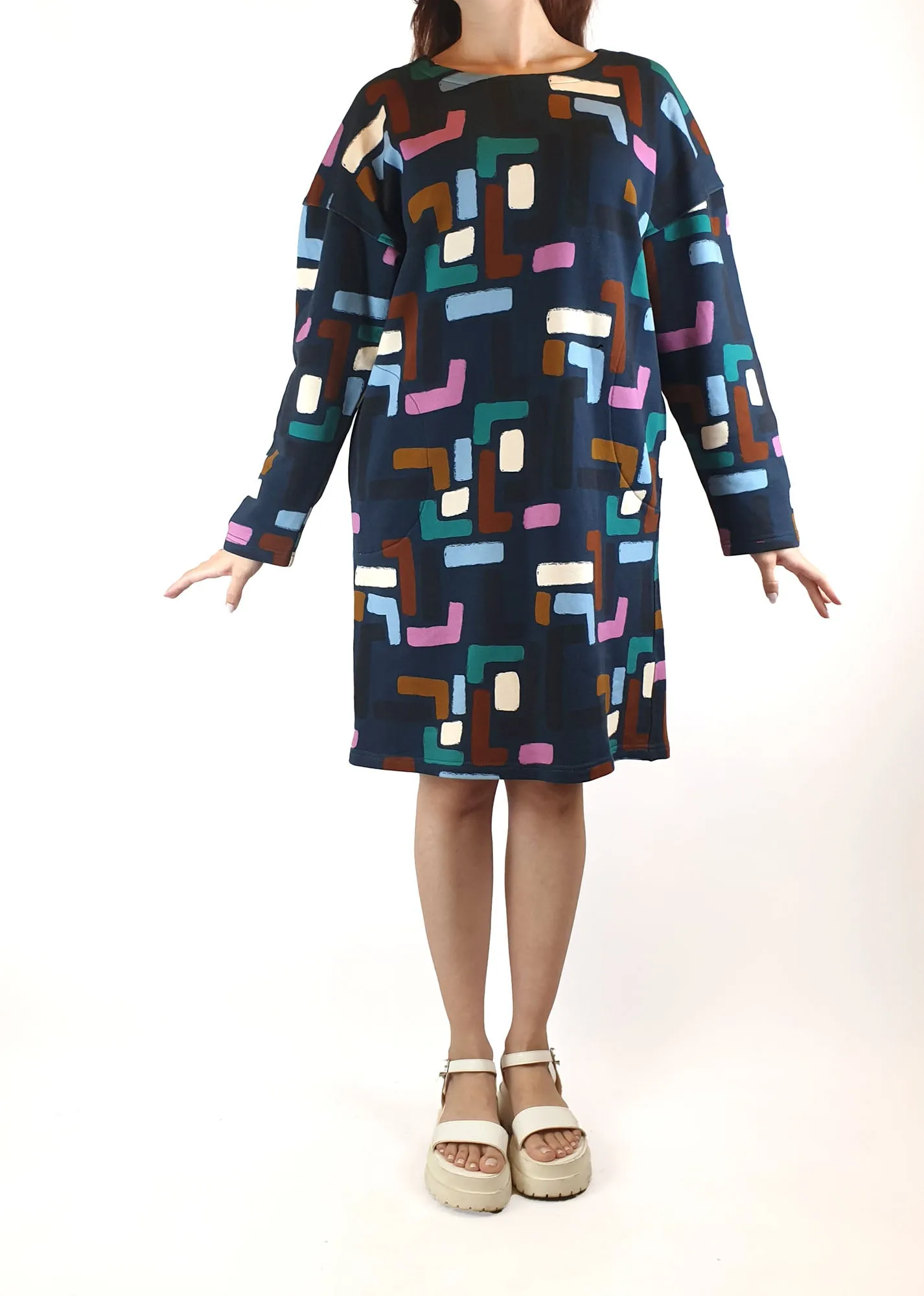 Frock Me Out navy print dress size S / AU 10