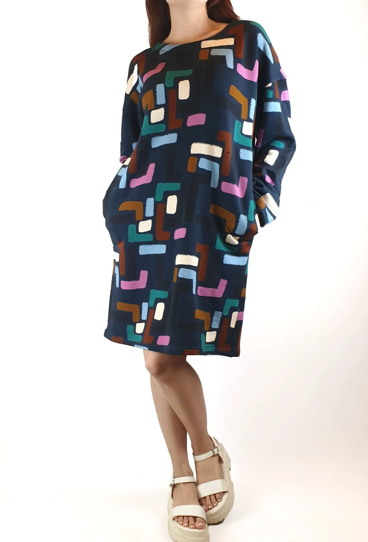 Frock Me Out navy print dress size S / AU 10