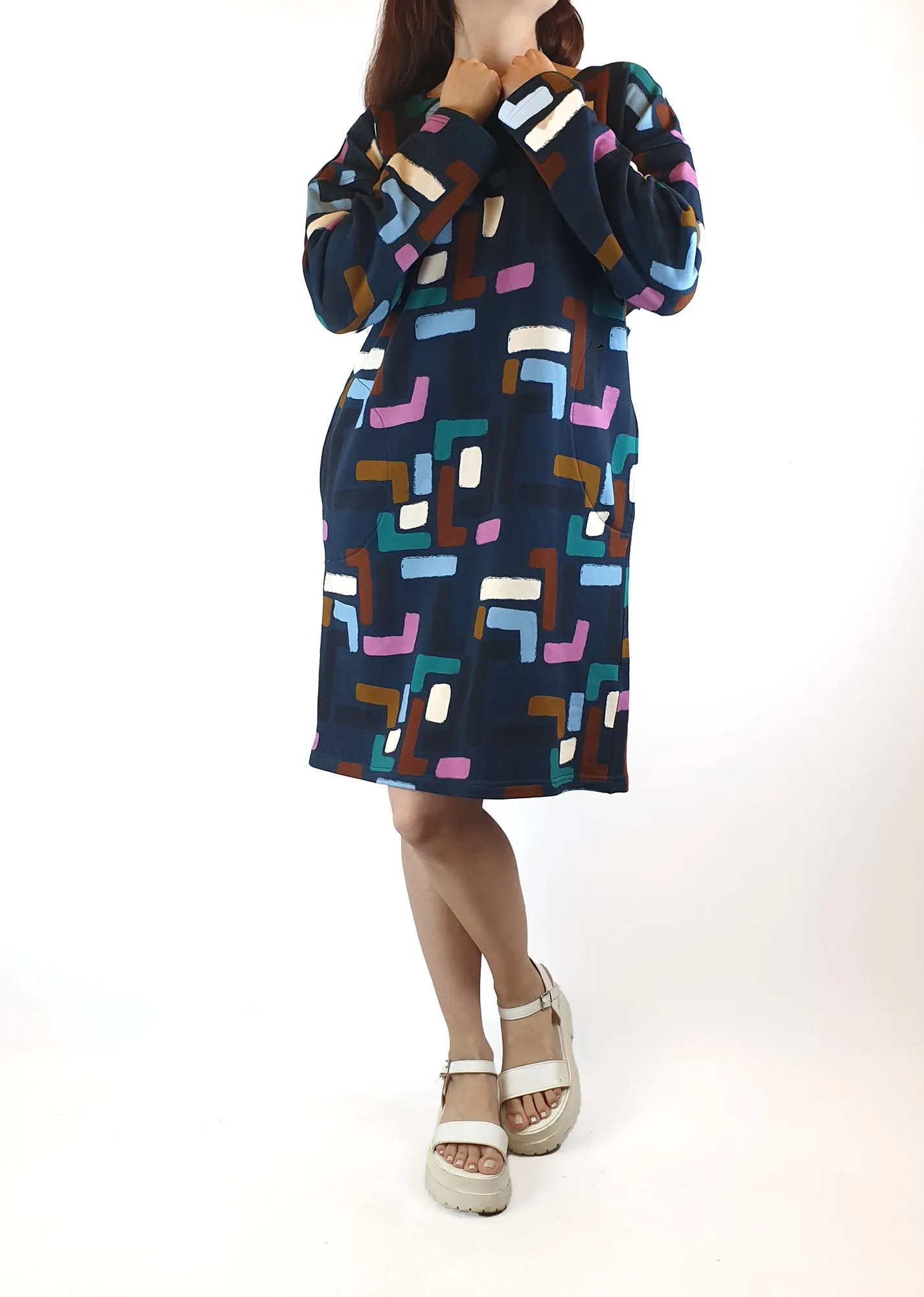 Frock Me Out navy print dress size S / AU 10