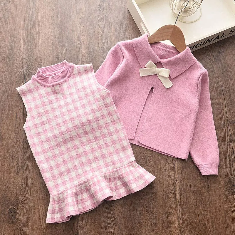 Girl's Fashionable Sweater Dress Sets