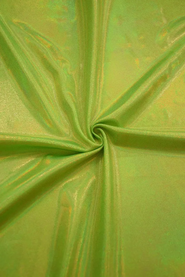 Girls Lime Holographic Skater Dress