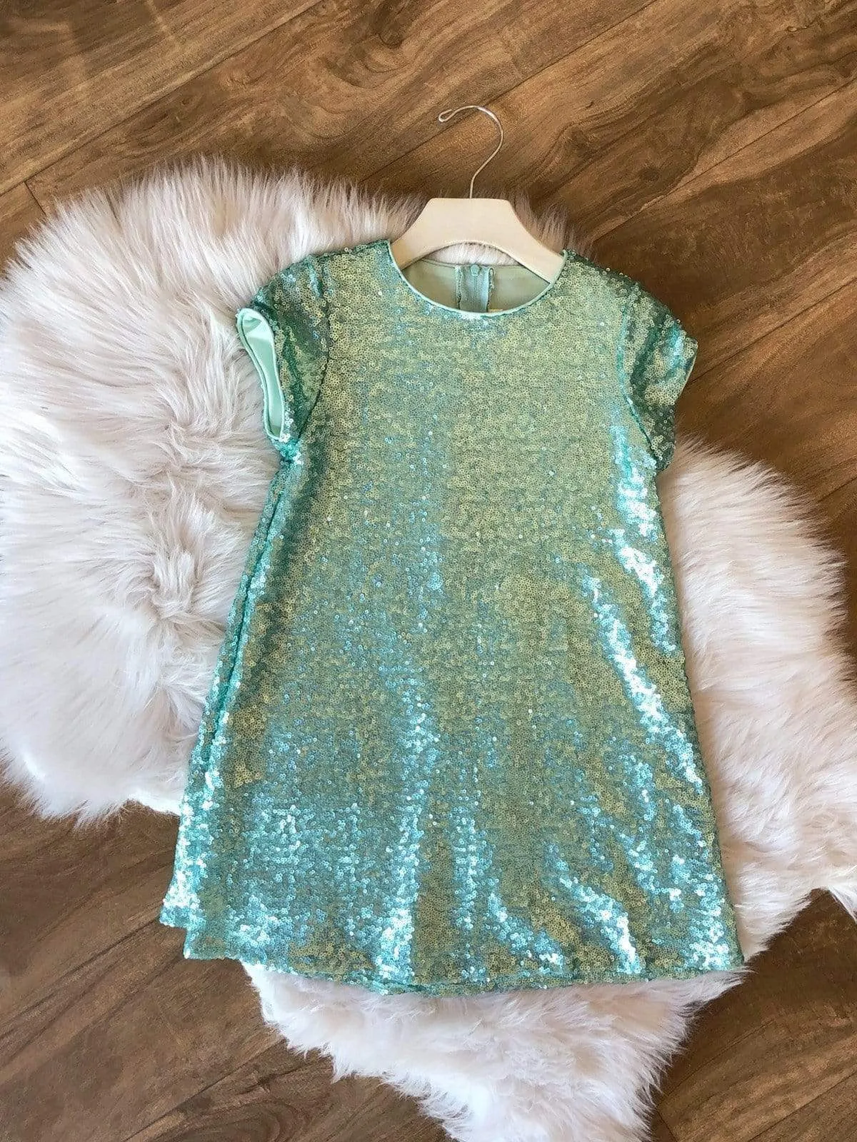 Glamorous Sequin Shift Dress Navy