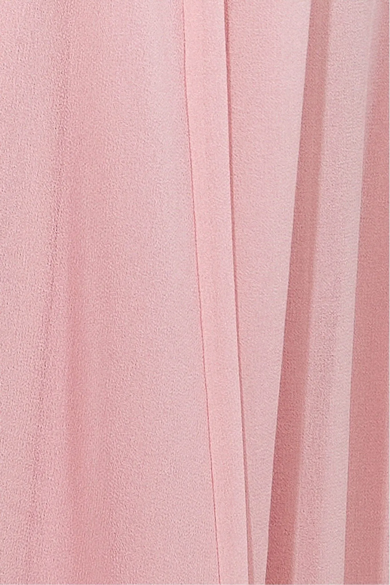 Goddiva One Shoulder Pleated Chiffon Scarf Maxi - Blush
