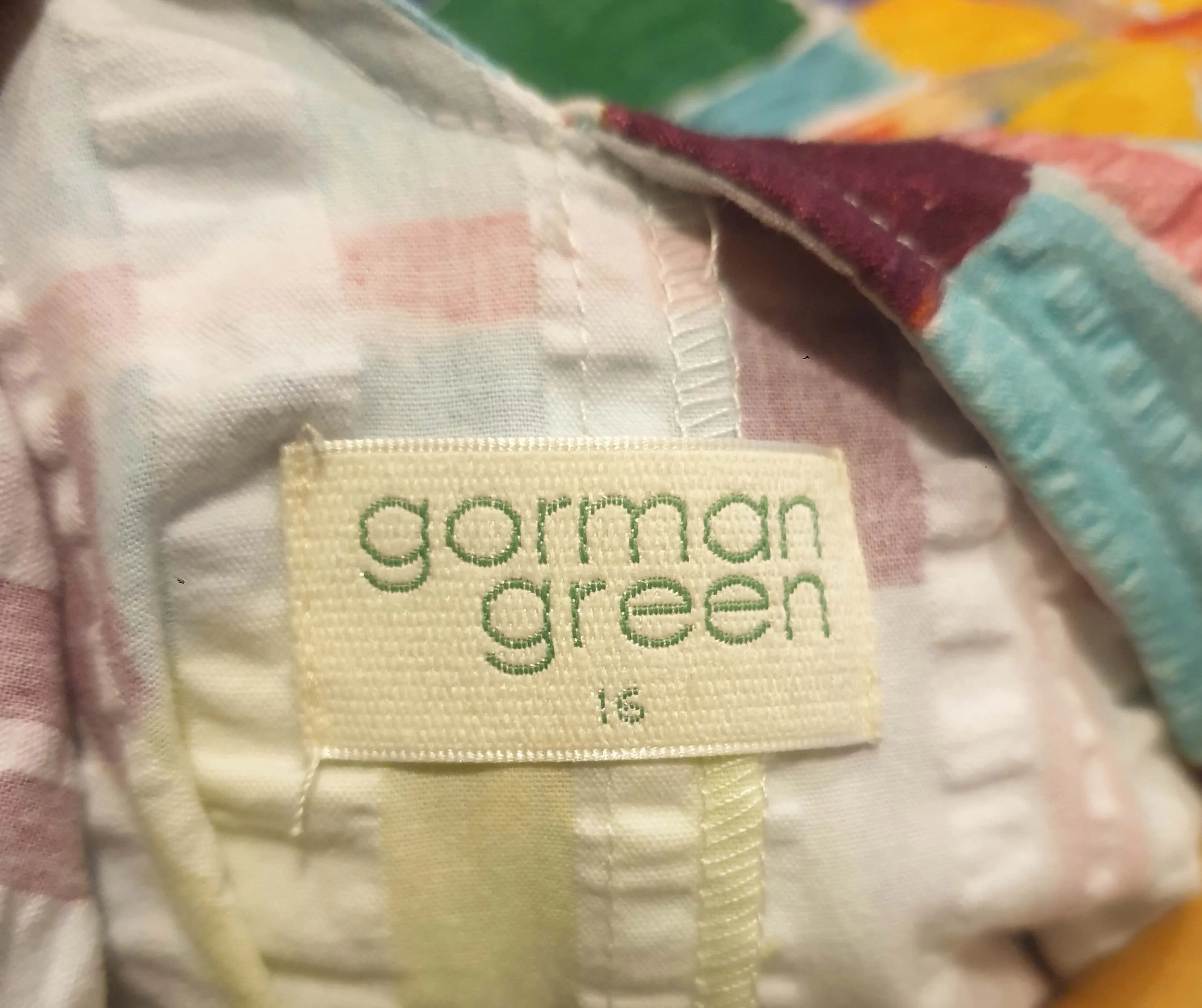 Gorman acid gingham style print wrap dress size 16