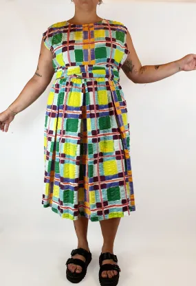 Gorman acid gingham style print wrap dress size 16