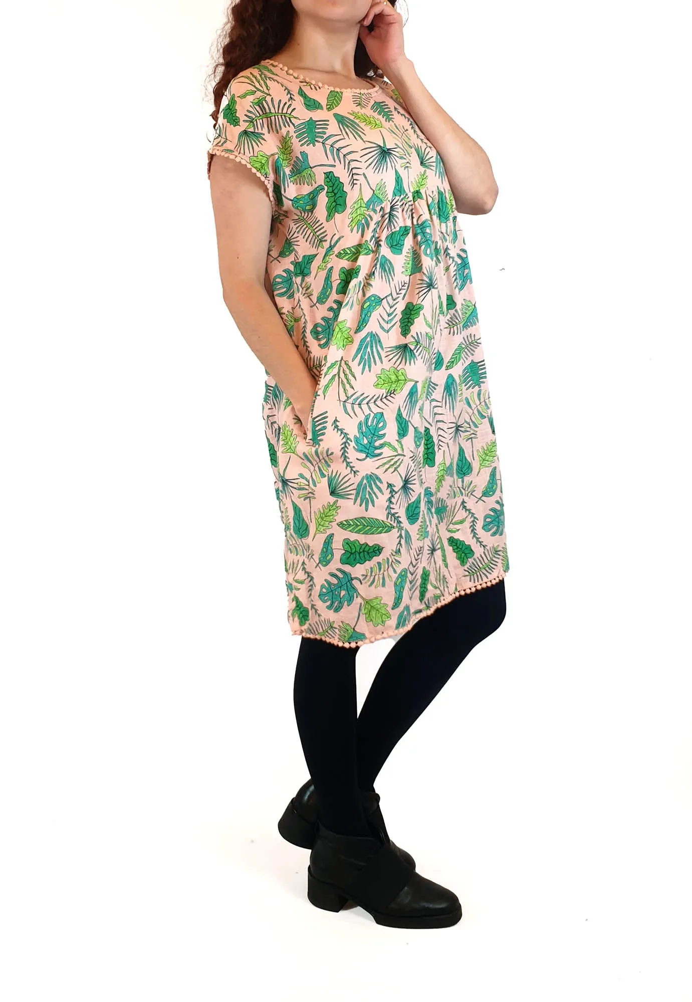 Gorman pink palm print dress size 10