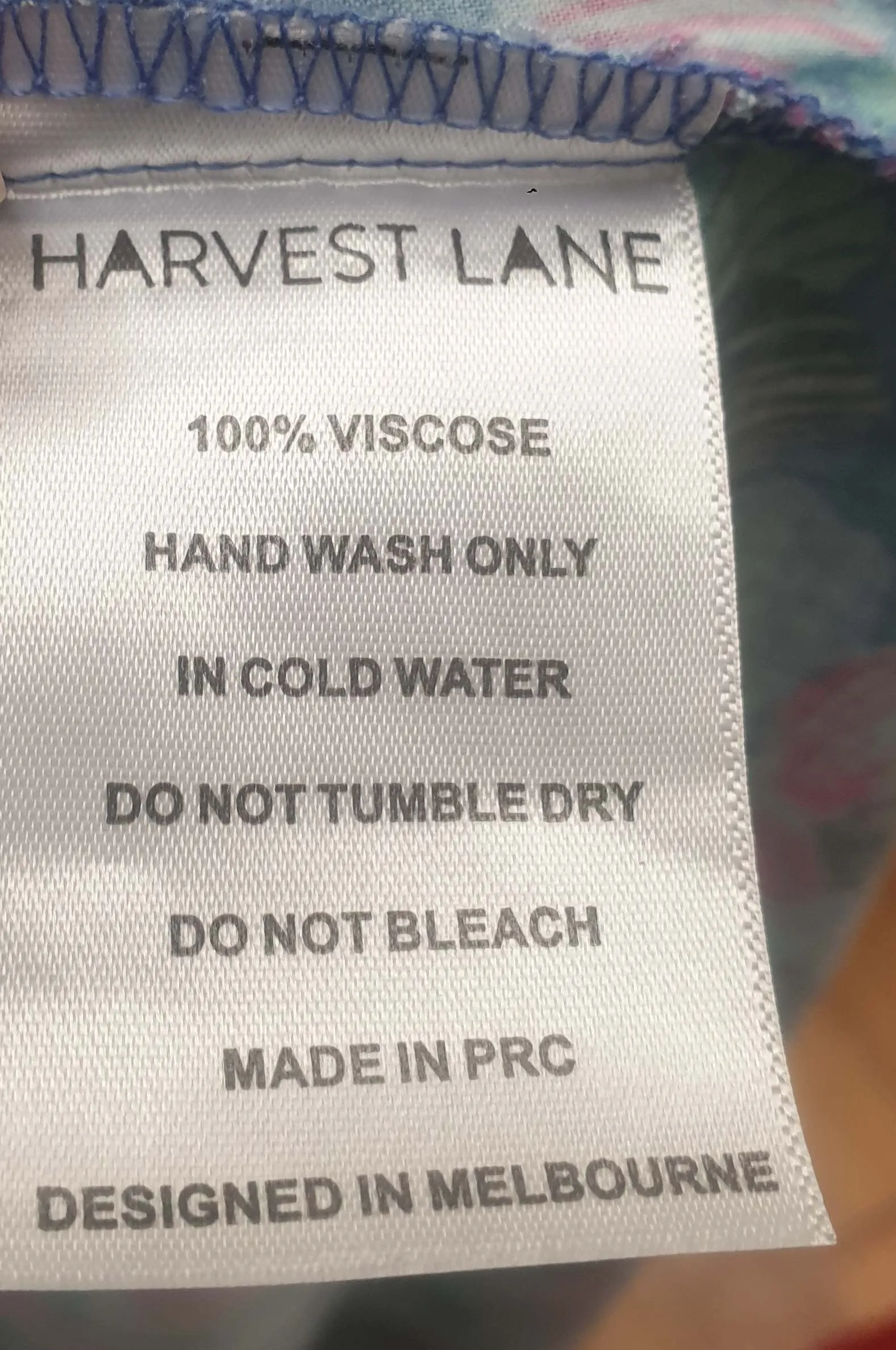 Harvest Lane blue floral print dress size 16