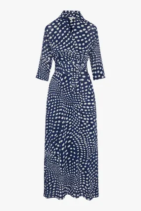 Hazel Printed Georgette Maxi Wrap Dress