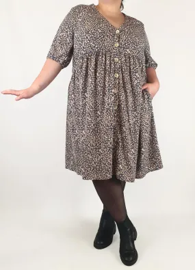 Henry Oscar half sleeve animal print dress size 20 (as new with tags)