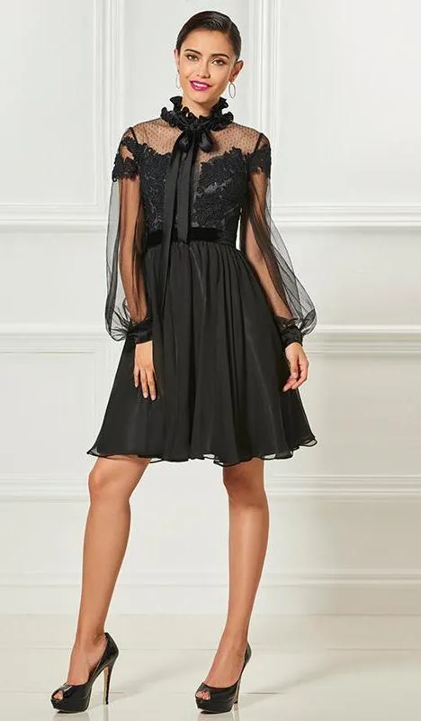 High Neck Elegant Cocktail Dress
