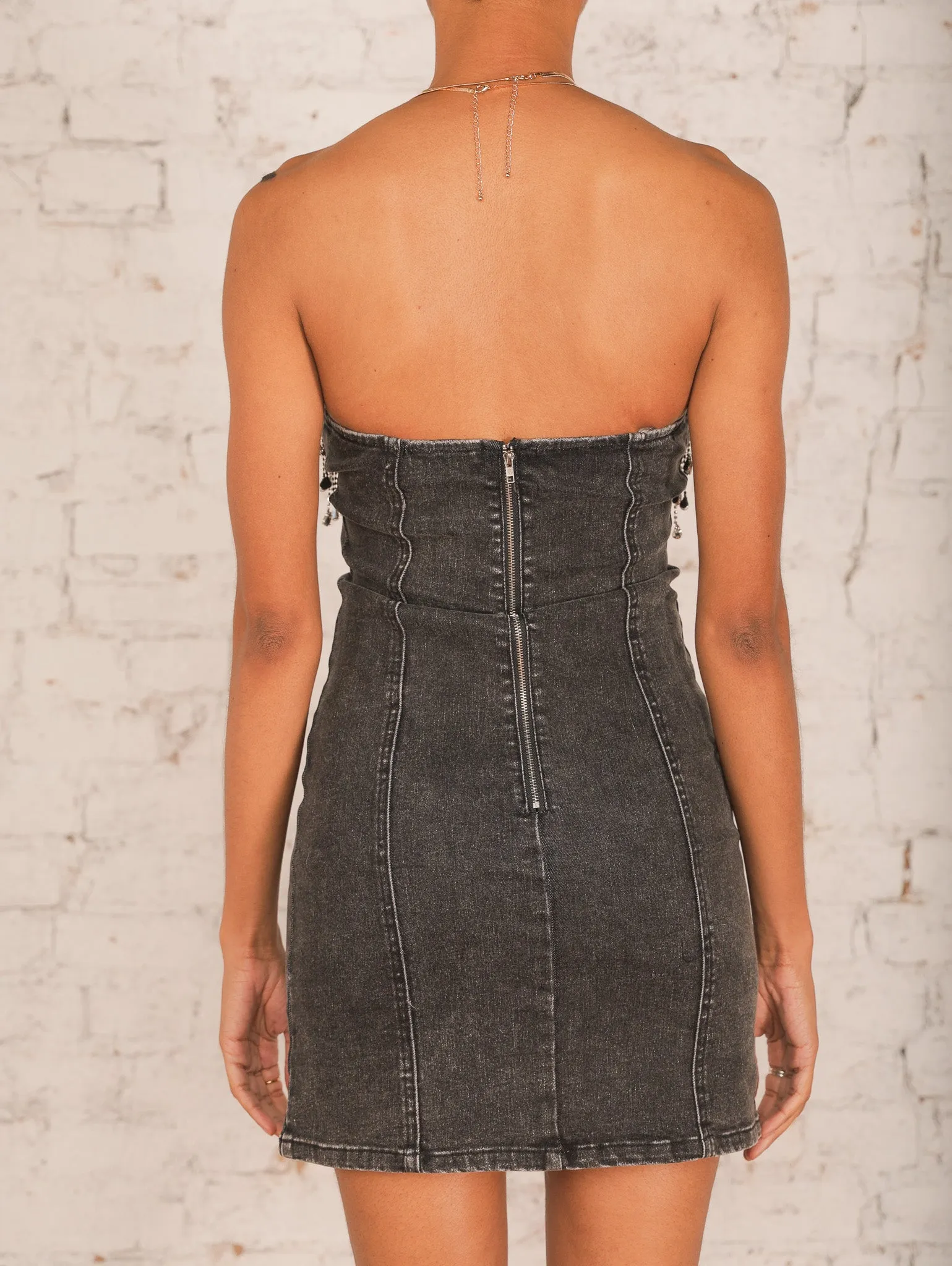 Hope Strapless Denim Dress