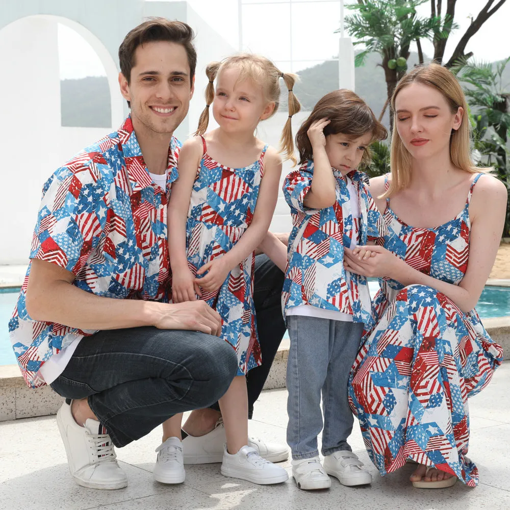Independence Day Stripe and Stars Family Matching Sets