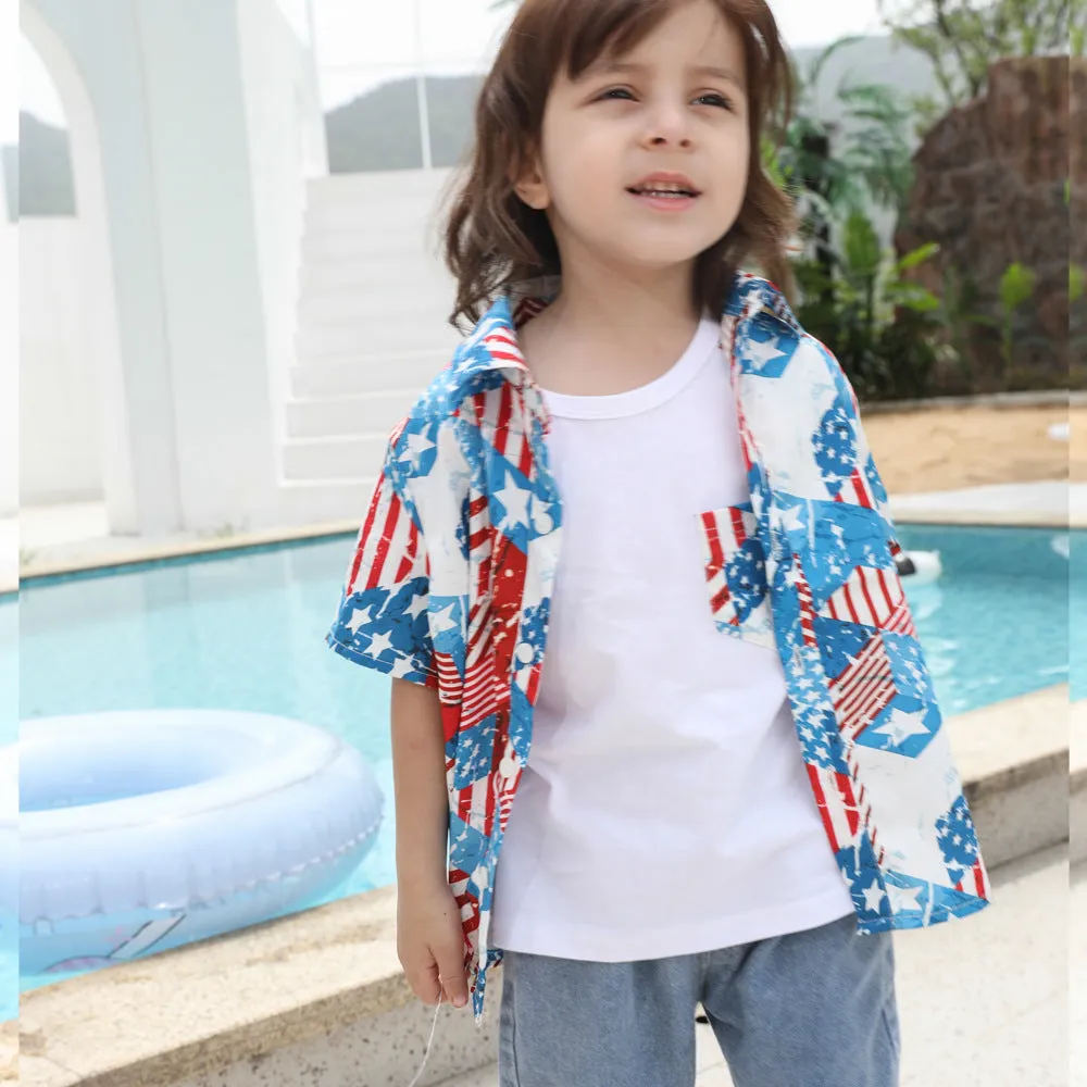 Independence Day Stripe and Stars Family Matching Sets