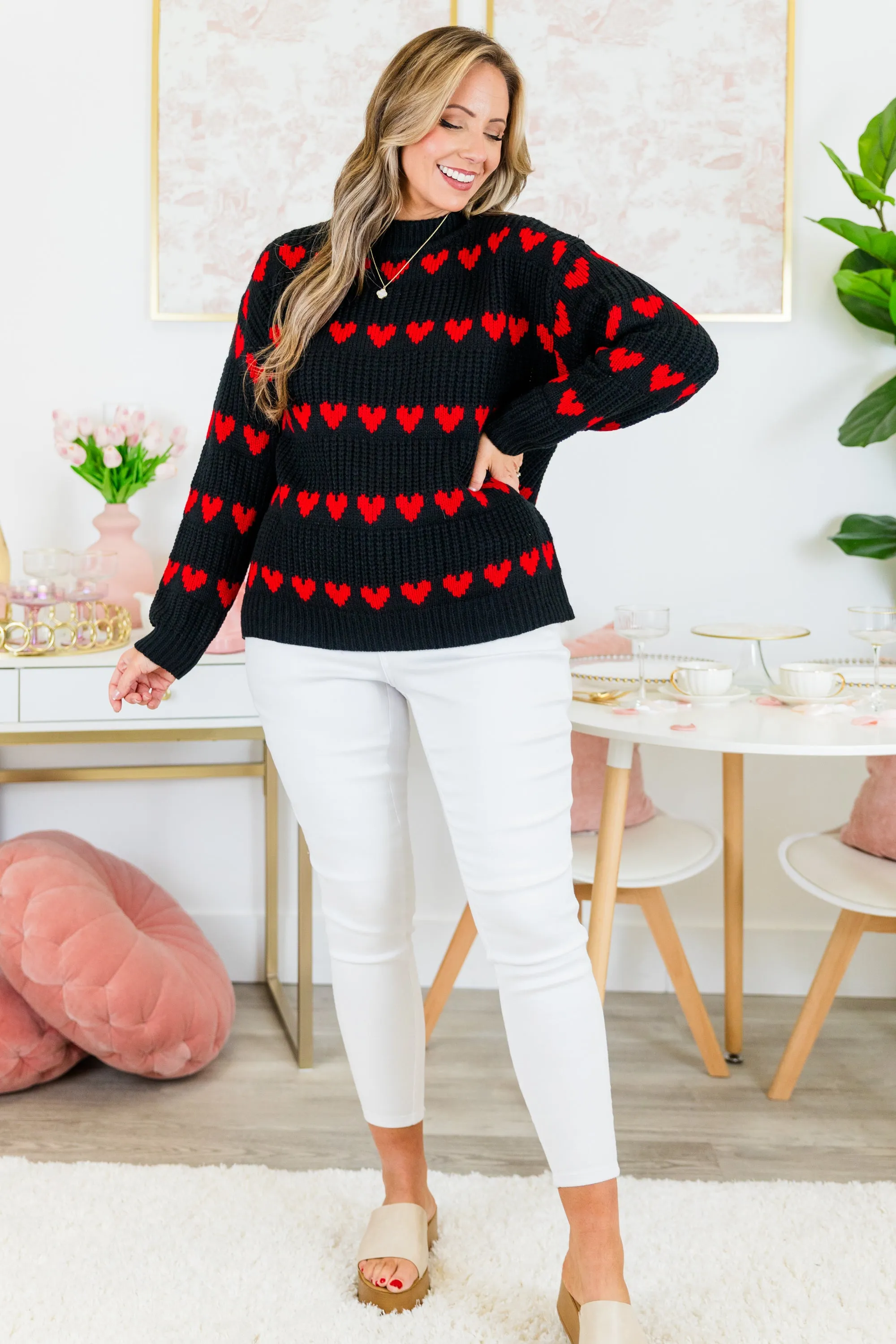 Intricate Charm Sweater, Black