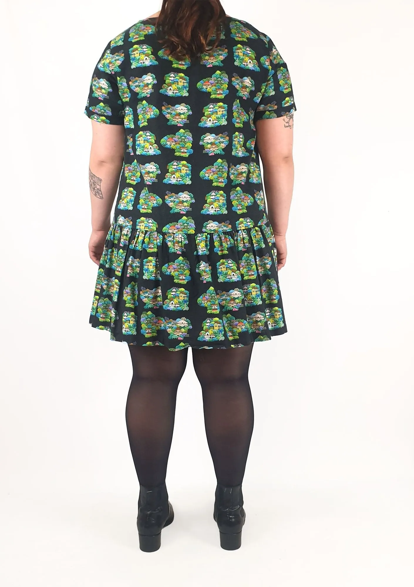 Jericho Road cute house print dress size 14