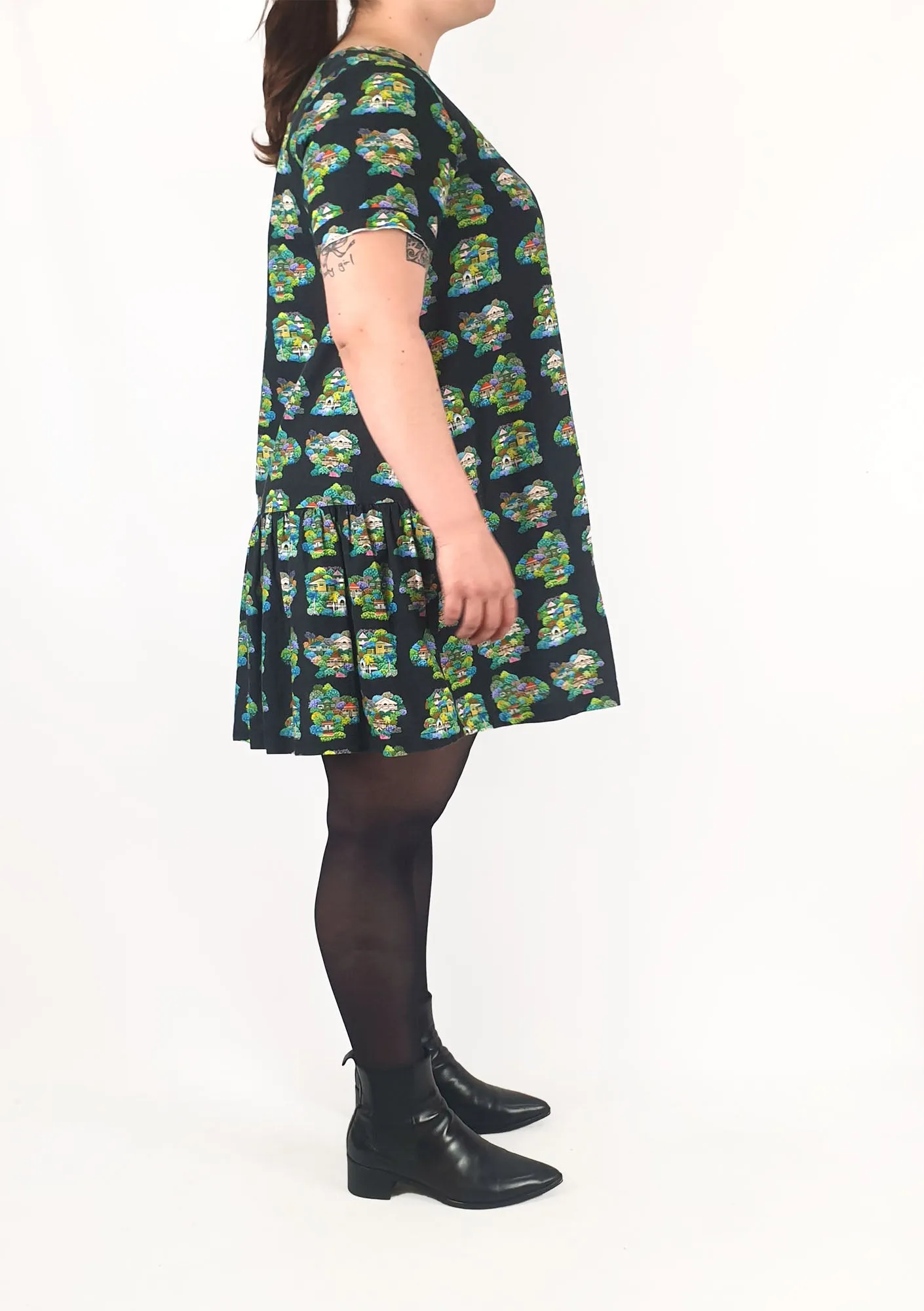 Jericho Road cute house print dress size 14