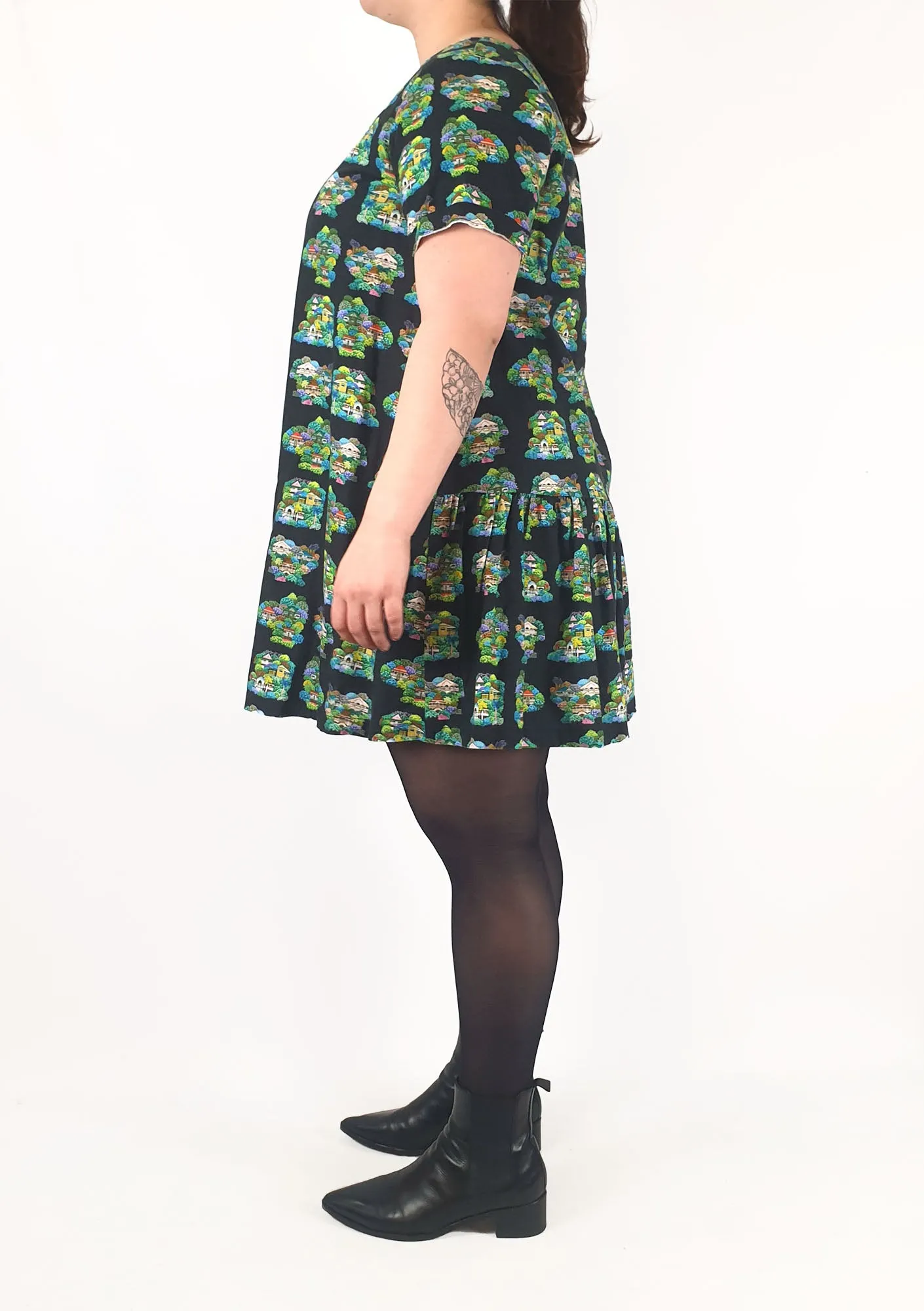 Jericho Road cute house print dress size 14